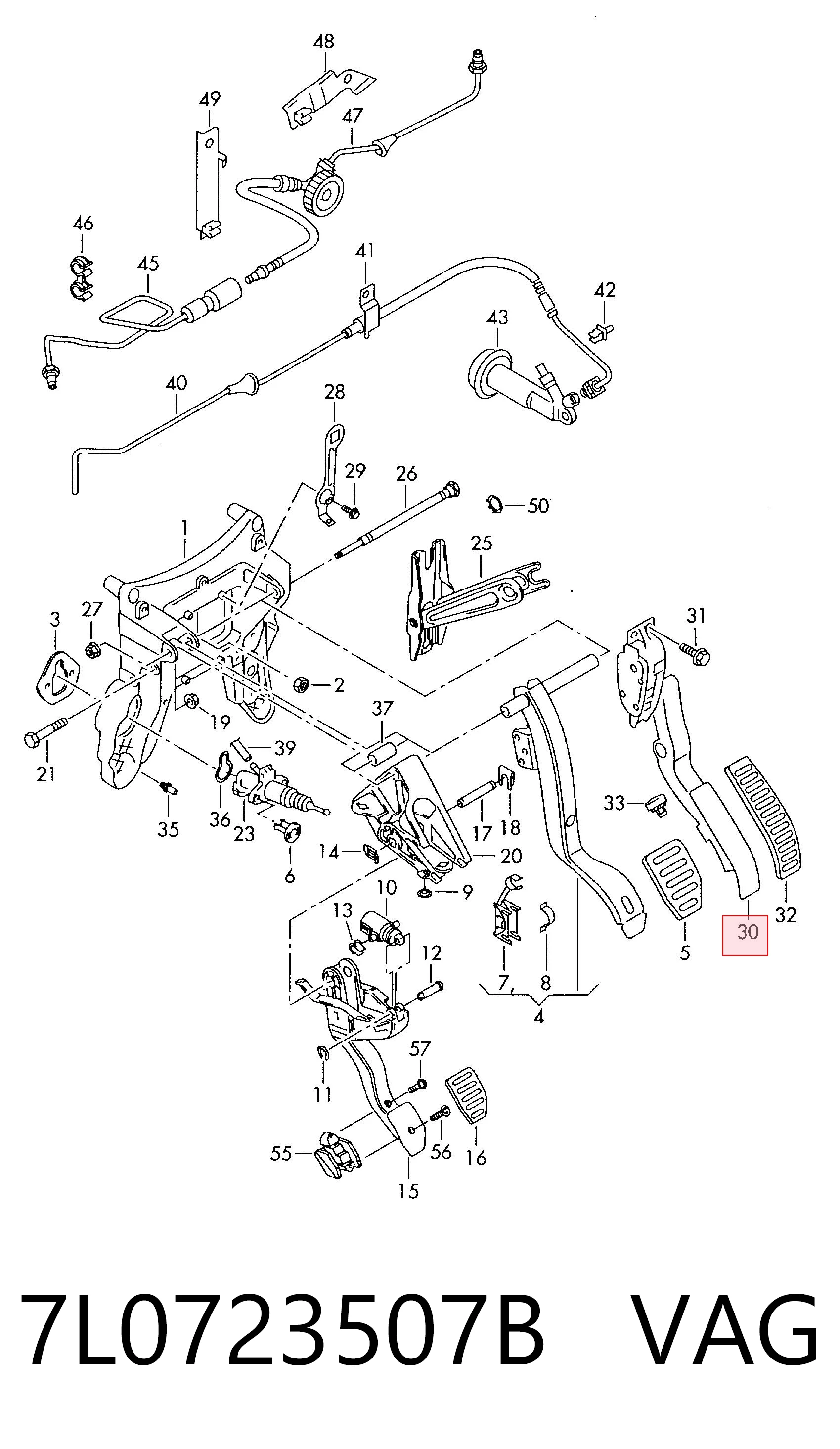 Pedał przyspieszenia (gazu) Volkswagen Touareg II SUV (7P5, 7P6) (2010 - 2017) cena, od 46,62 USD