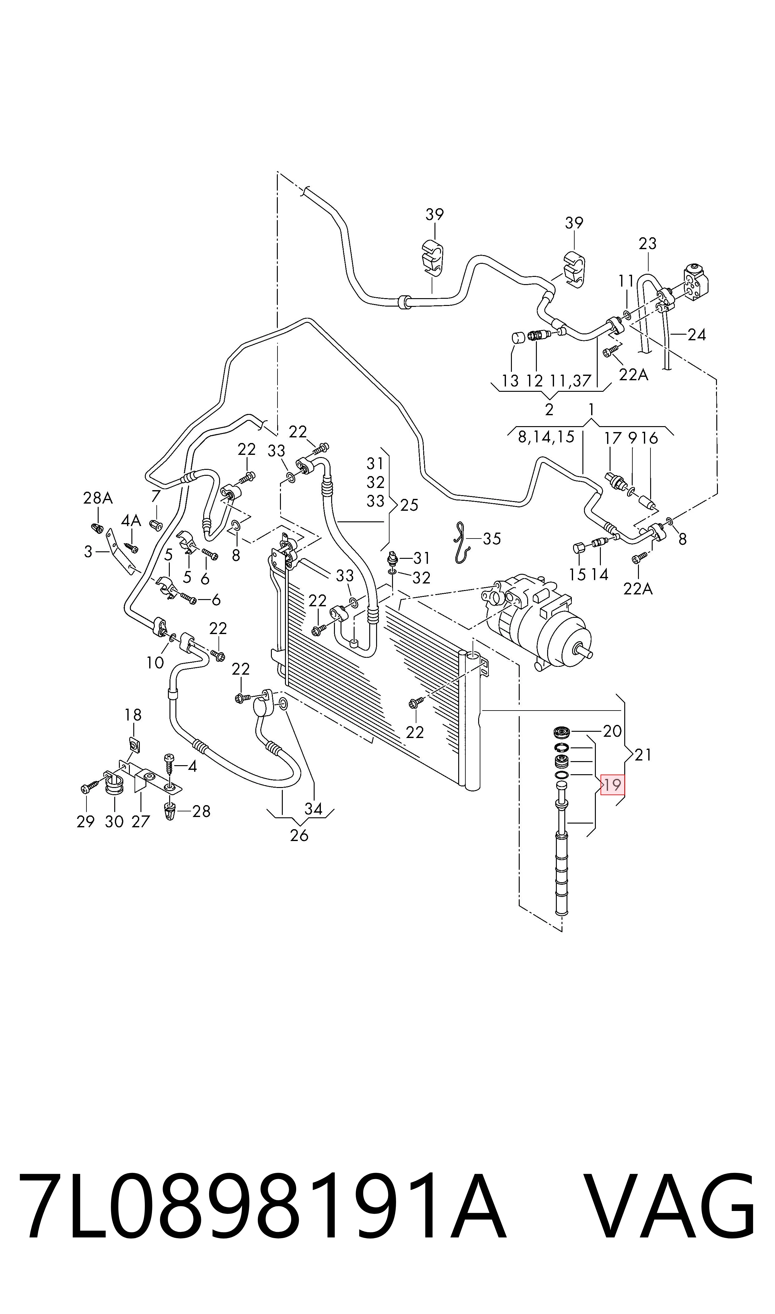 7L0898191A VAG Osuszacz klimatyzacji