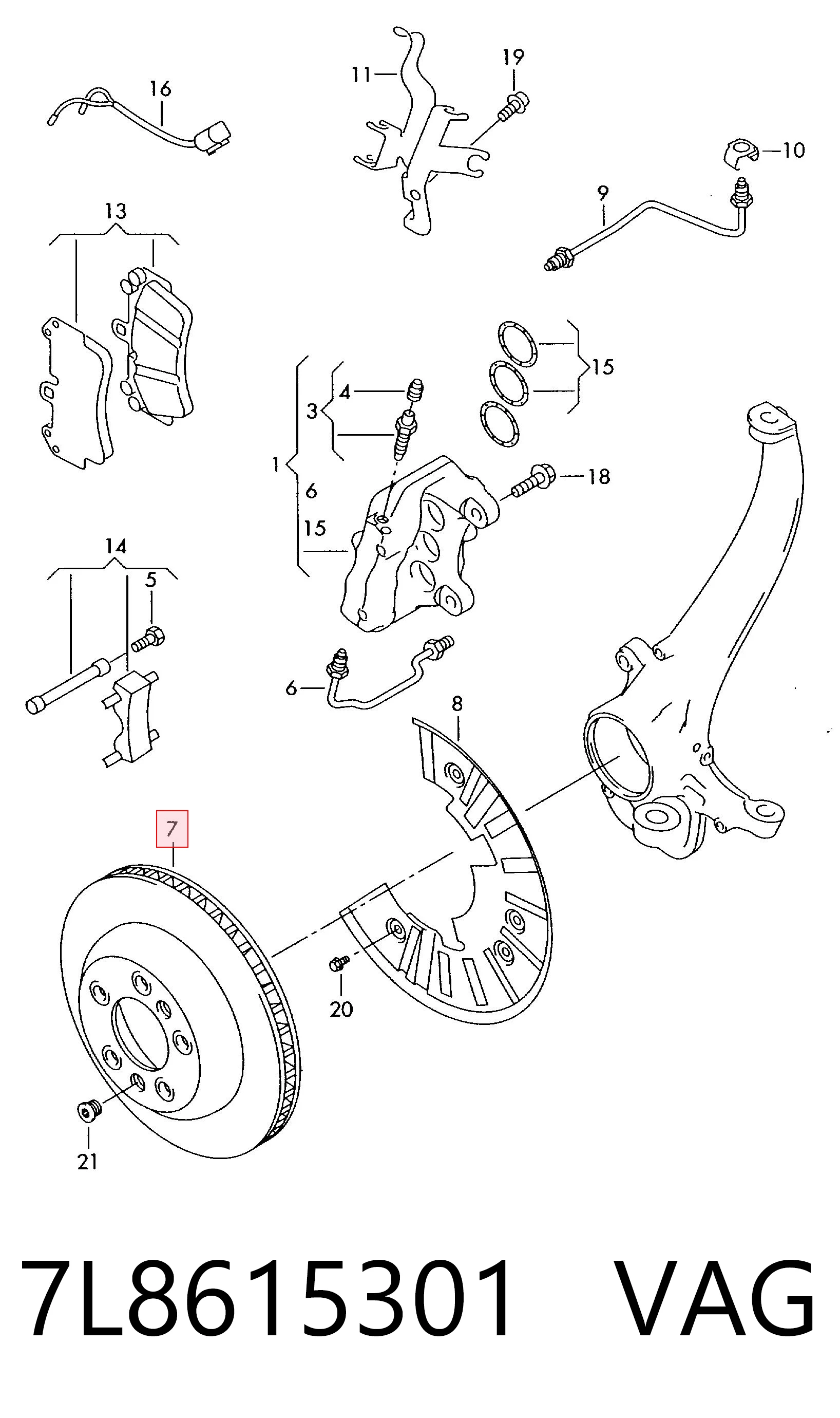 Tarcza hamulcowa przednia VAG 7L8615301 cena, od 90,93 USD