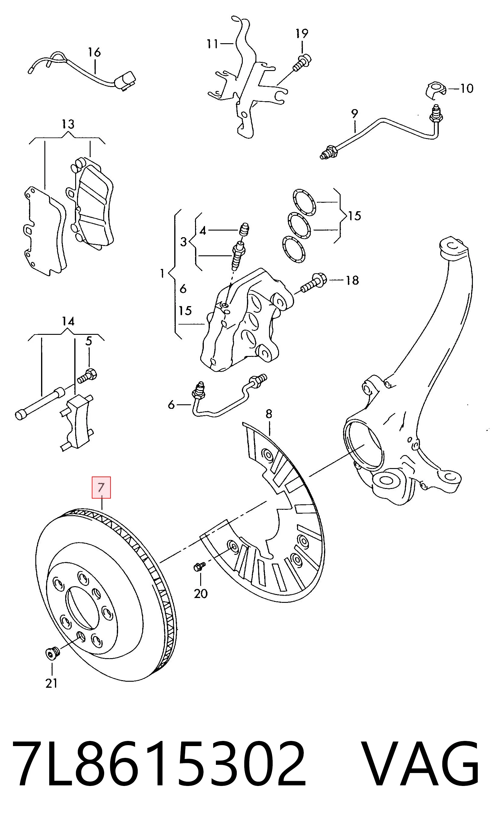 Tarcza hamulcowa przednia VAG 7L8615302 cena, od 79,06 USD