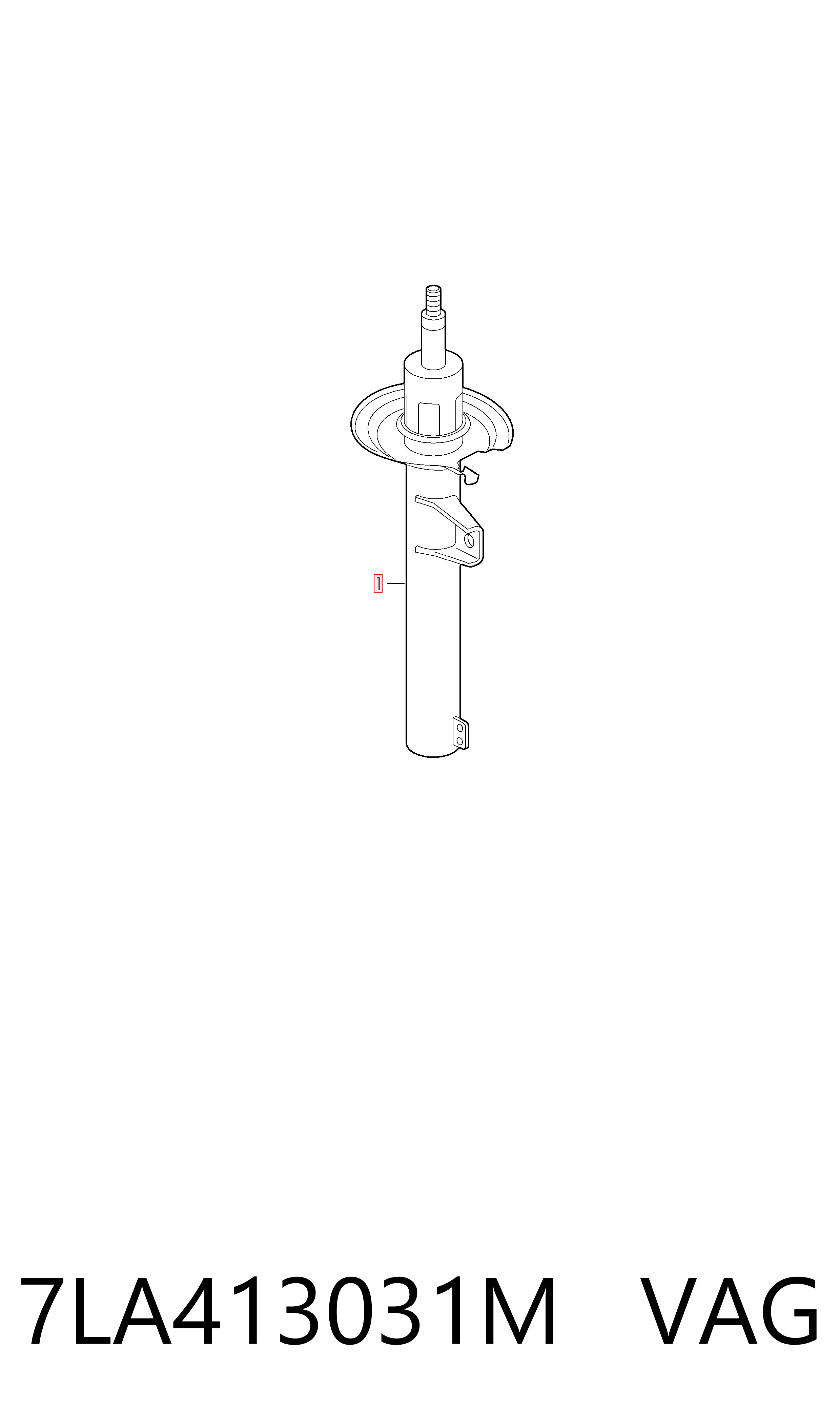 7LA413031M VAG Amortyzator przedni