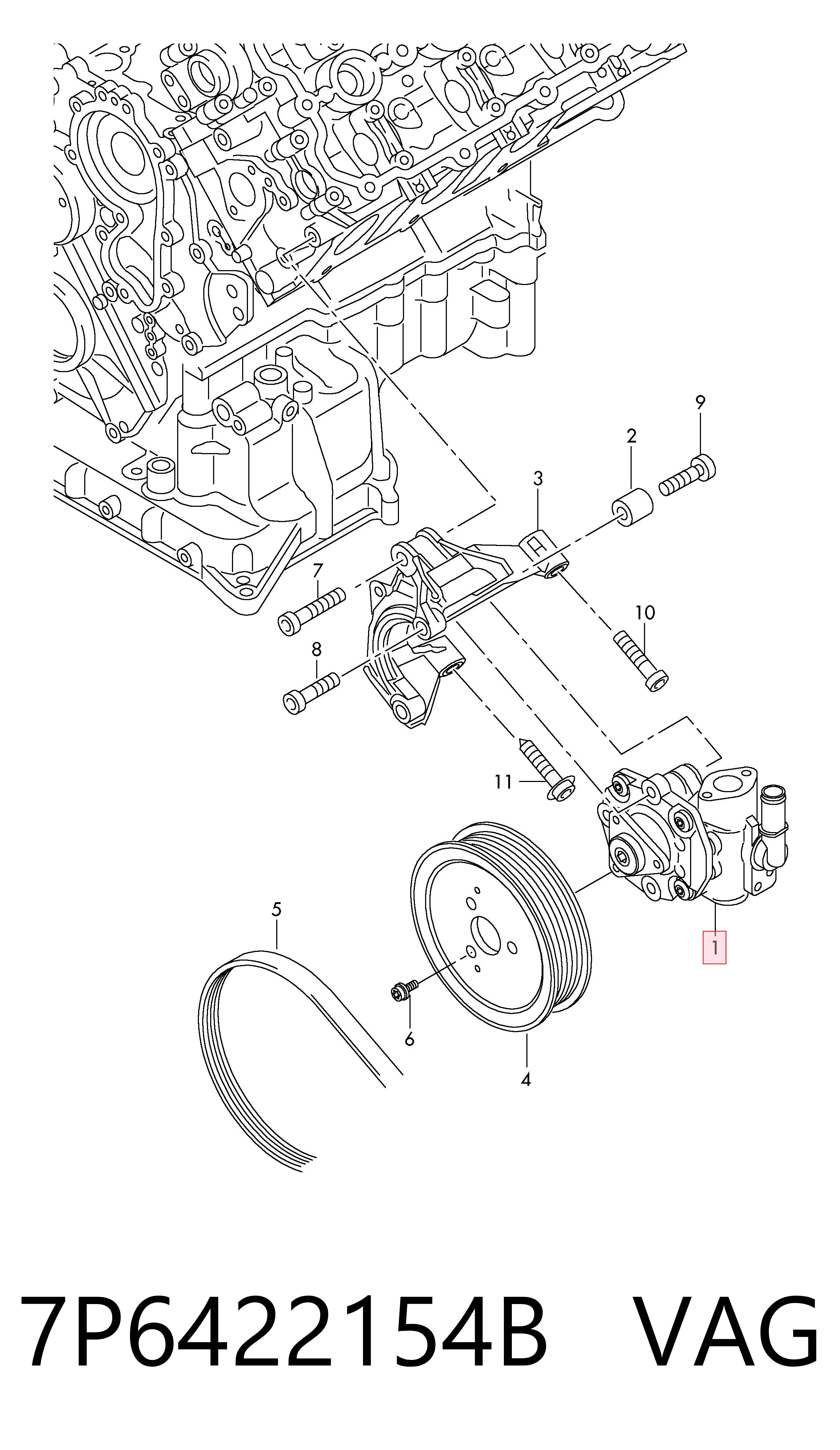 Pompa wspomagania hydraulicznego kierownicy VAG 7P6422154B cena, od 151,99 USD