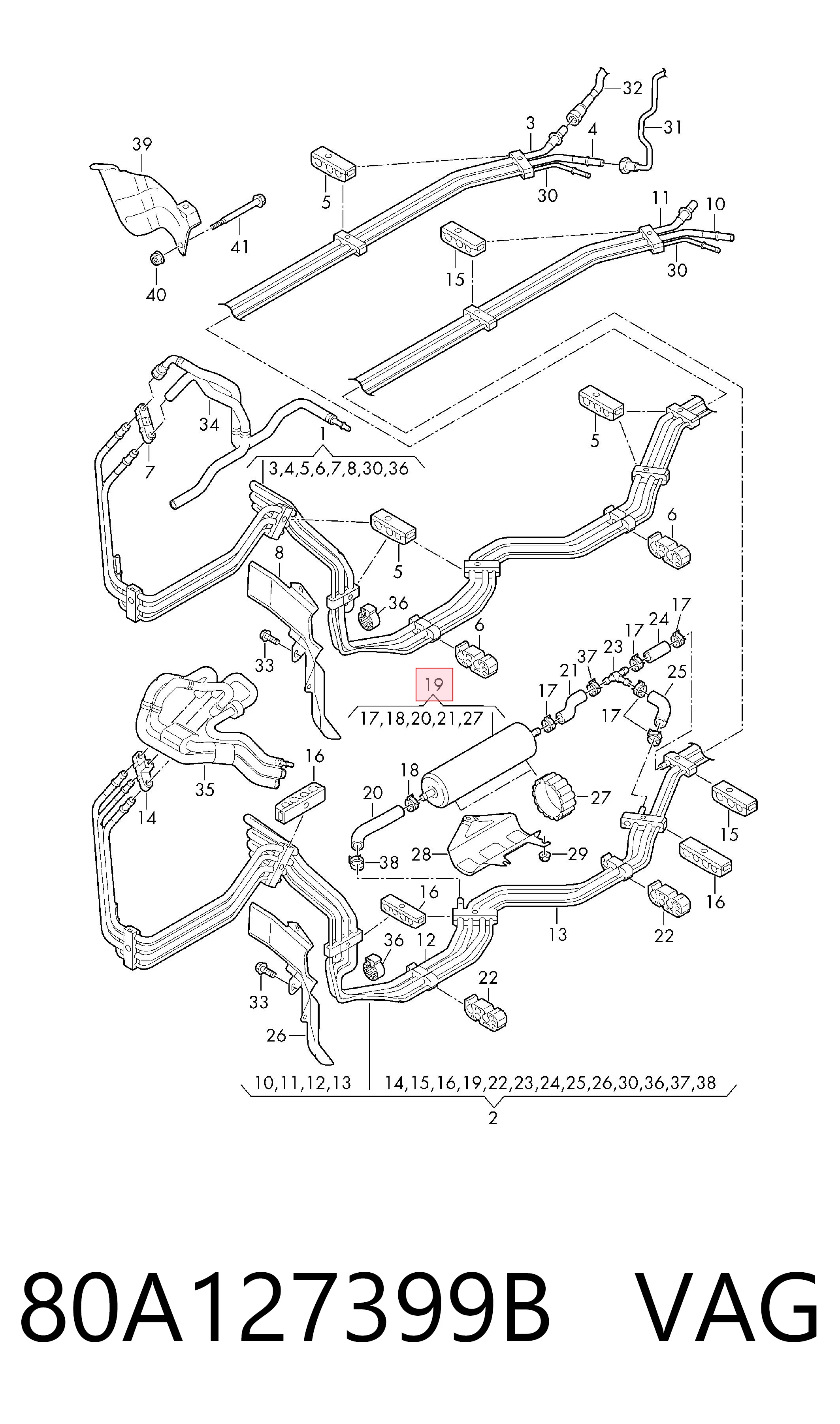 80A127399B VAG Filtr paliwa