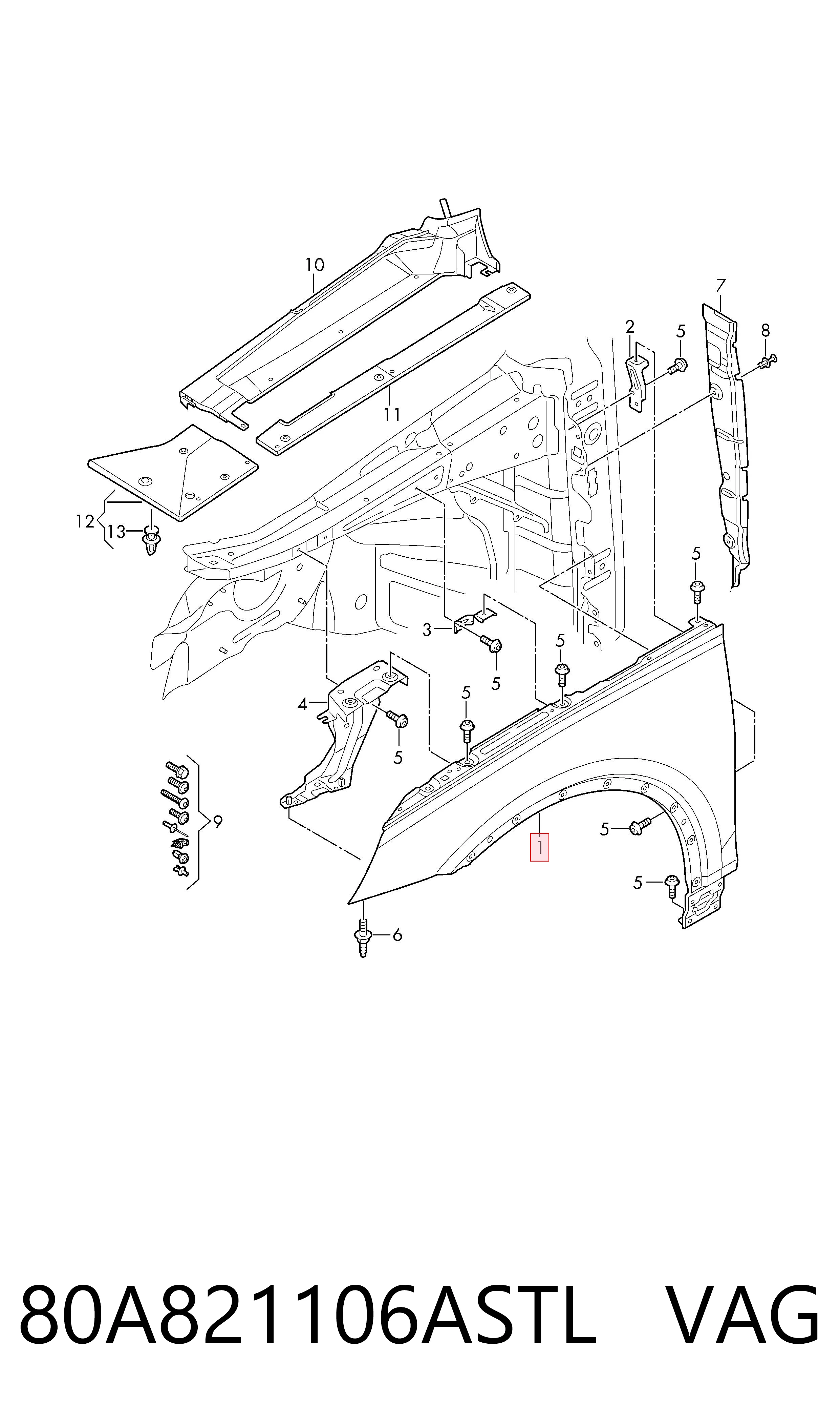 80A821106ASTL VAG