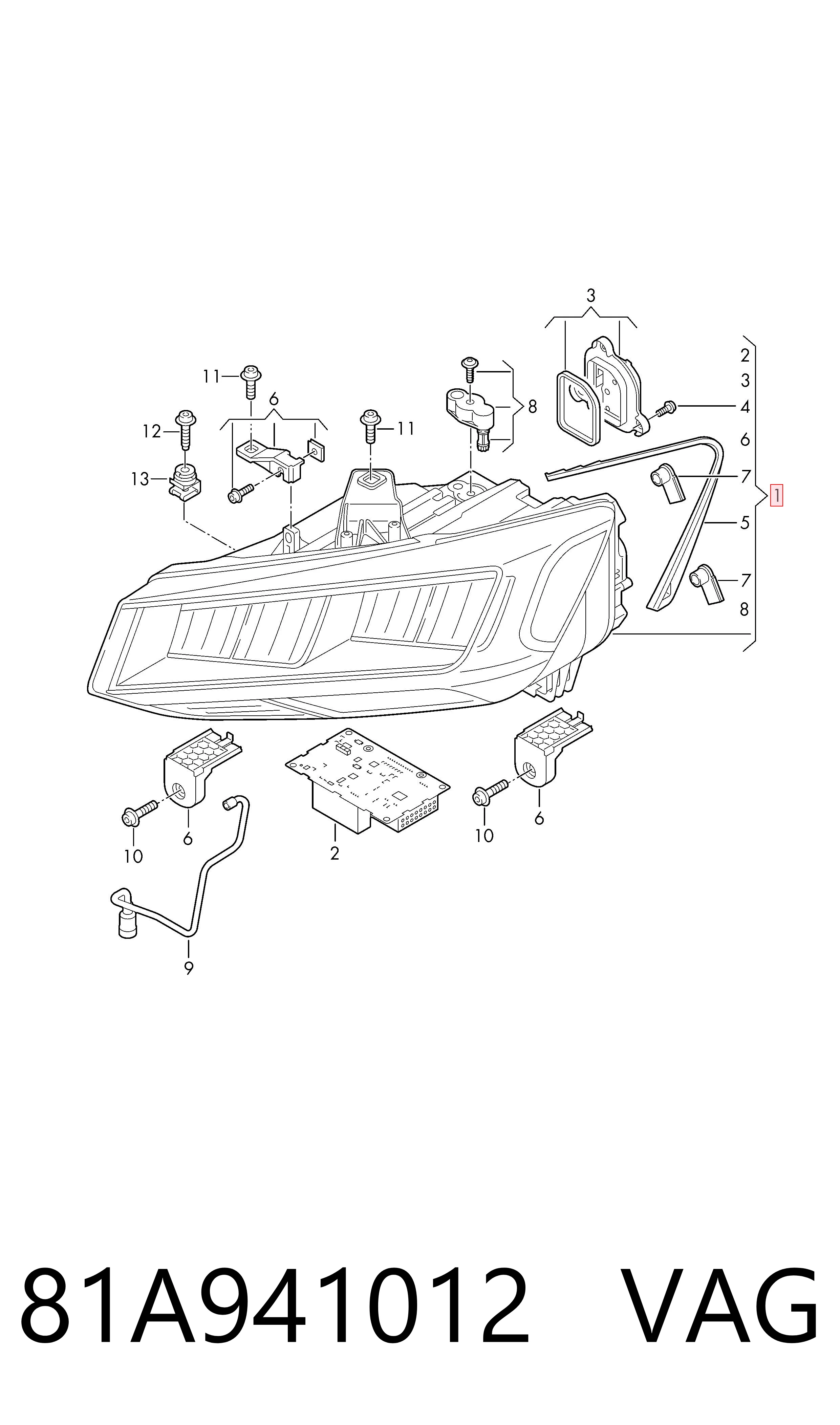  VAG 81A941012 cena, od 671,49 USD