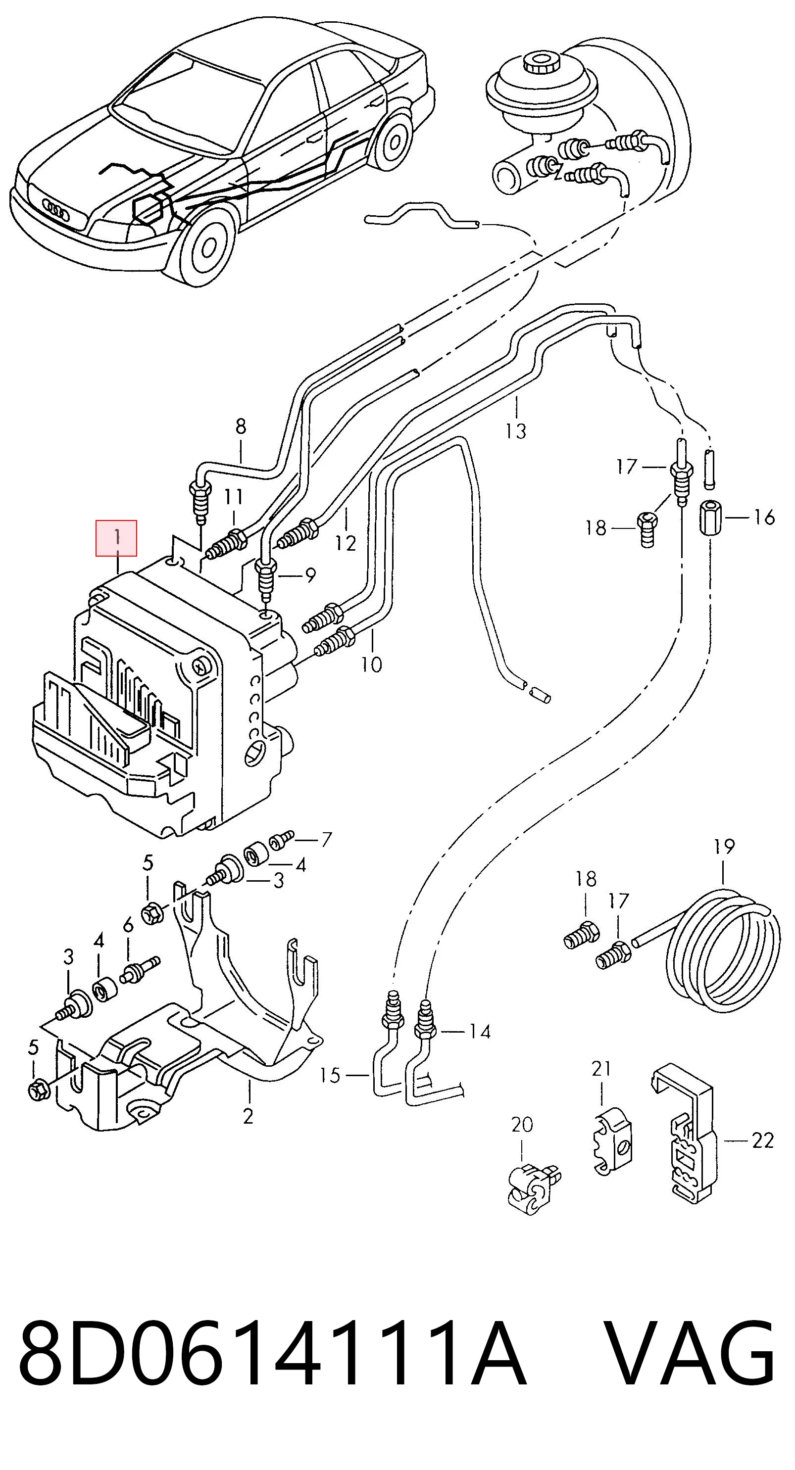 Sterownik ABS  hydrauliczny Audi A6 C4 kombi (4A5) (1994 - 1998) cena, od 98,11 USD