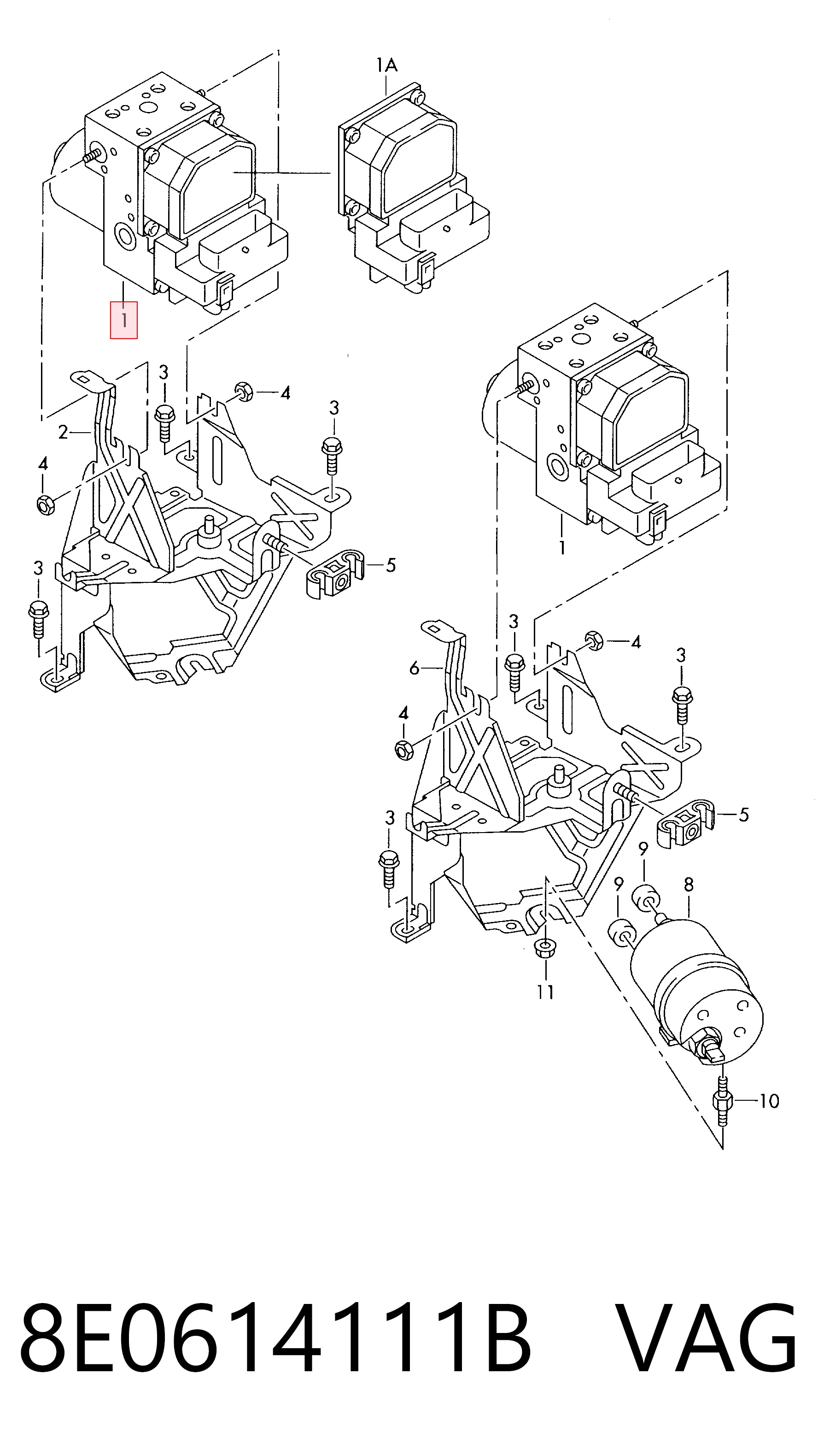 Sterownik ABS  hydrauliczny do Skoda SuperB I 3U4
