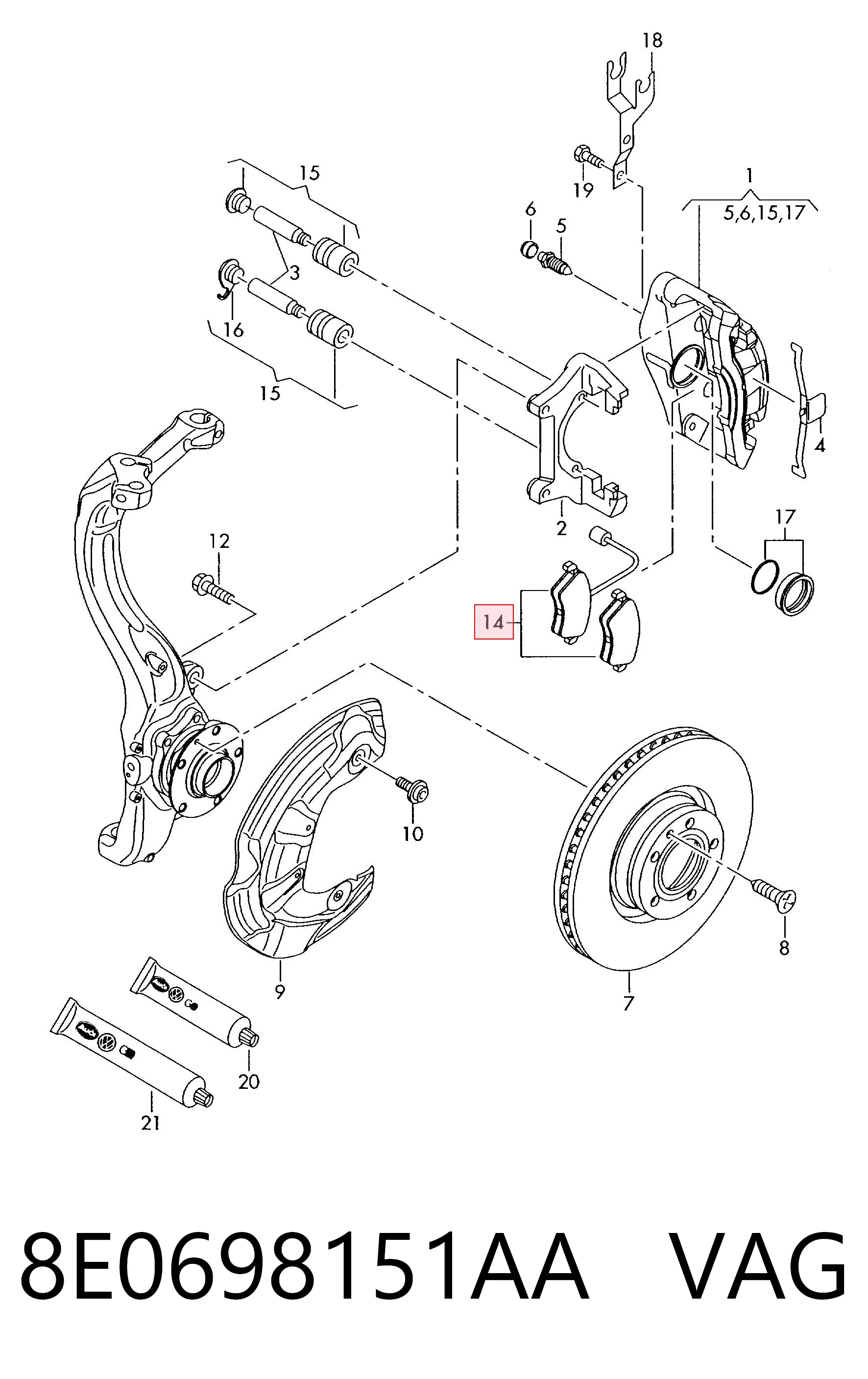 8E0698151AA VAG