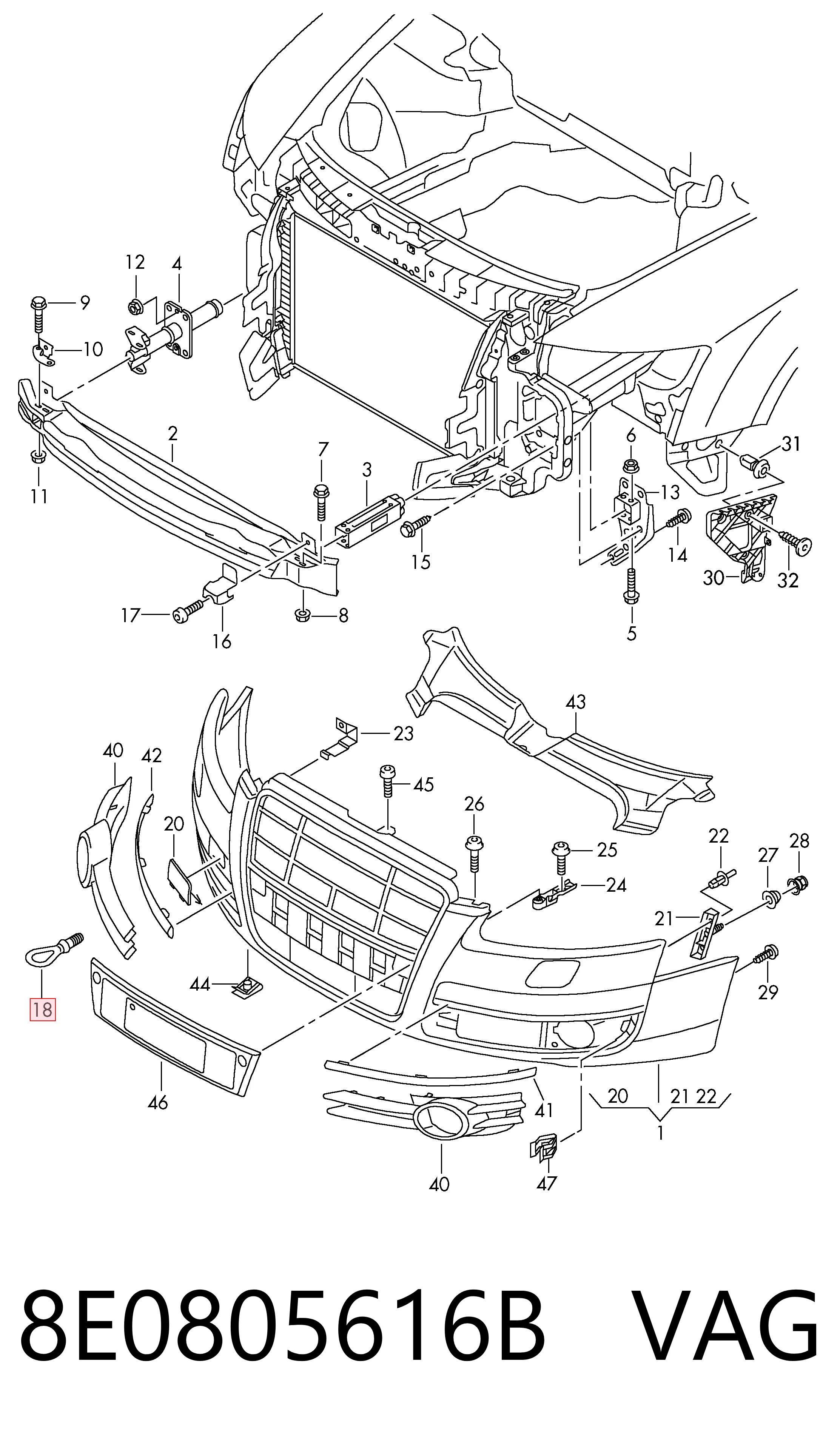 Hak holowniczy do Audi A4 B6 8E2