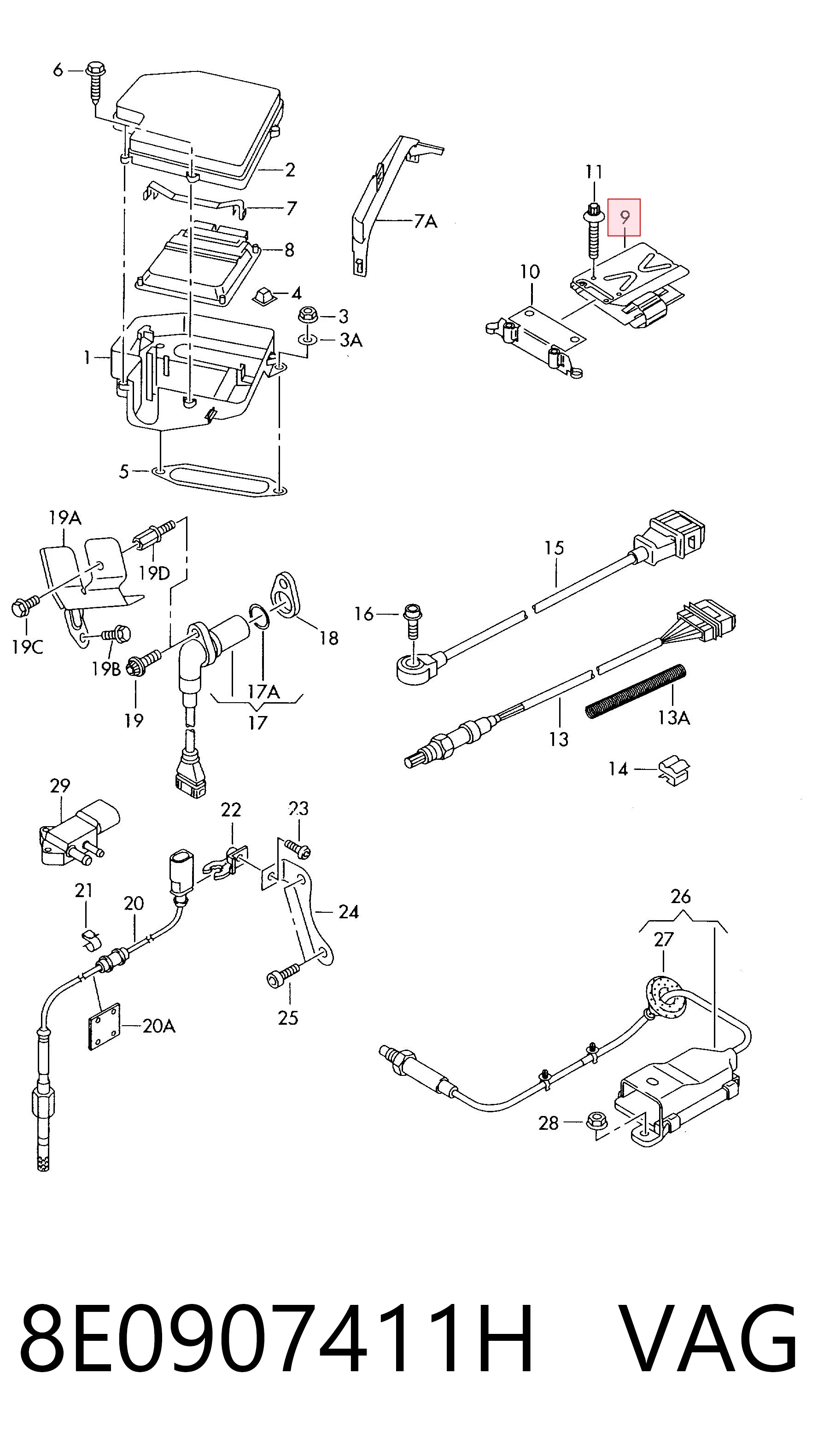 Sterownik silnika do Audi A6 C5 4B2, 4B4