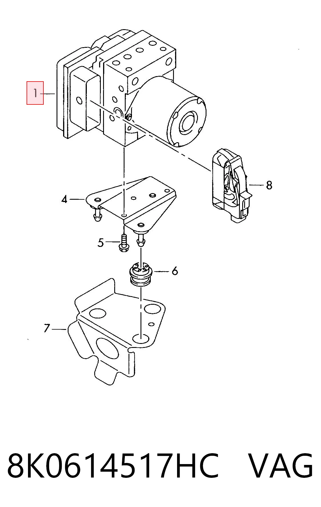 Sterownik ABS  hydrauliczny do Audi A5 8TA