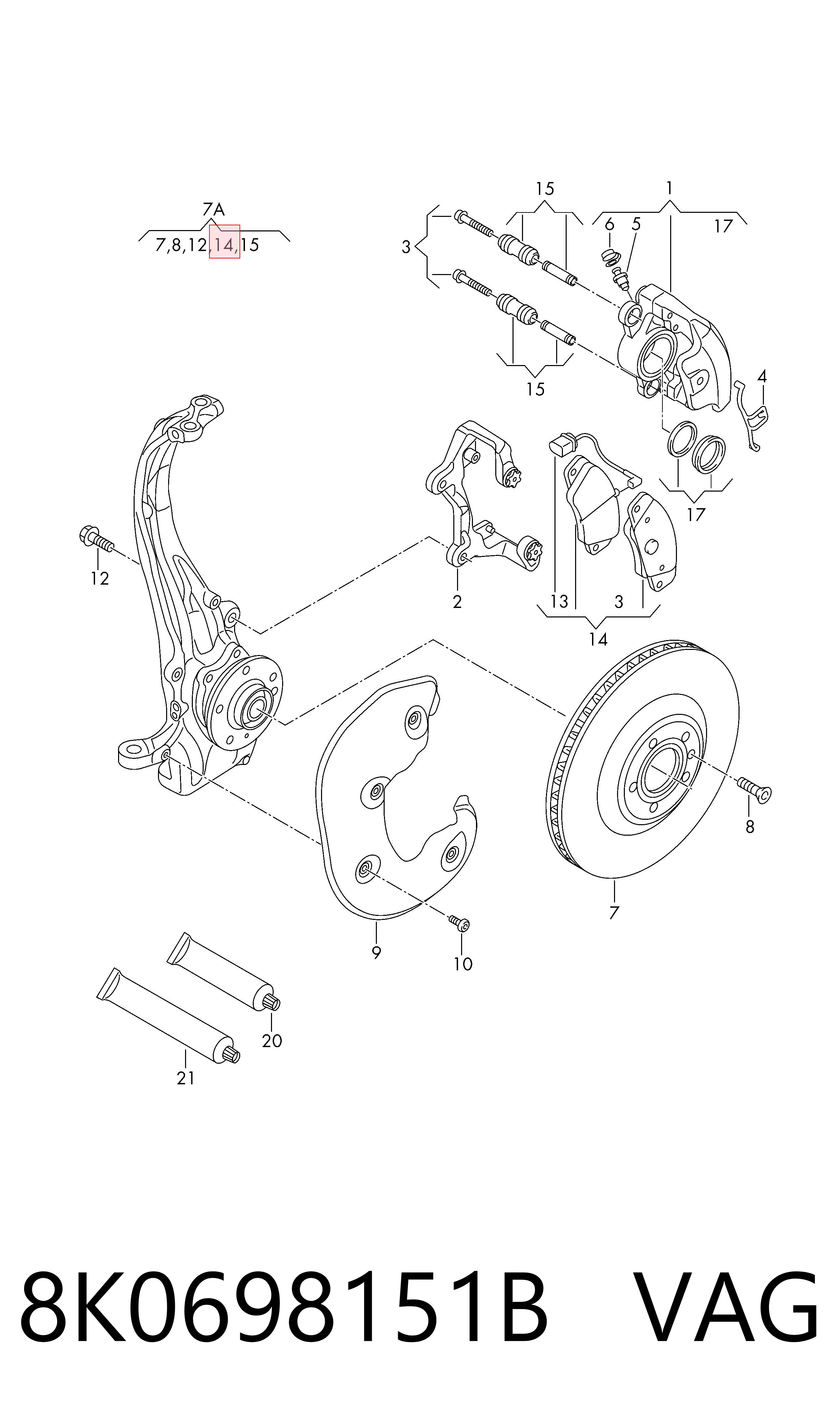 8K0698151B VAG