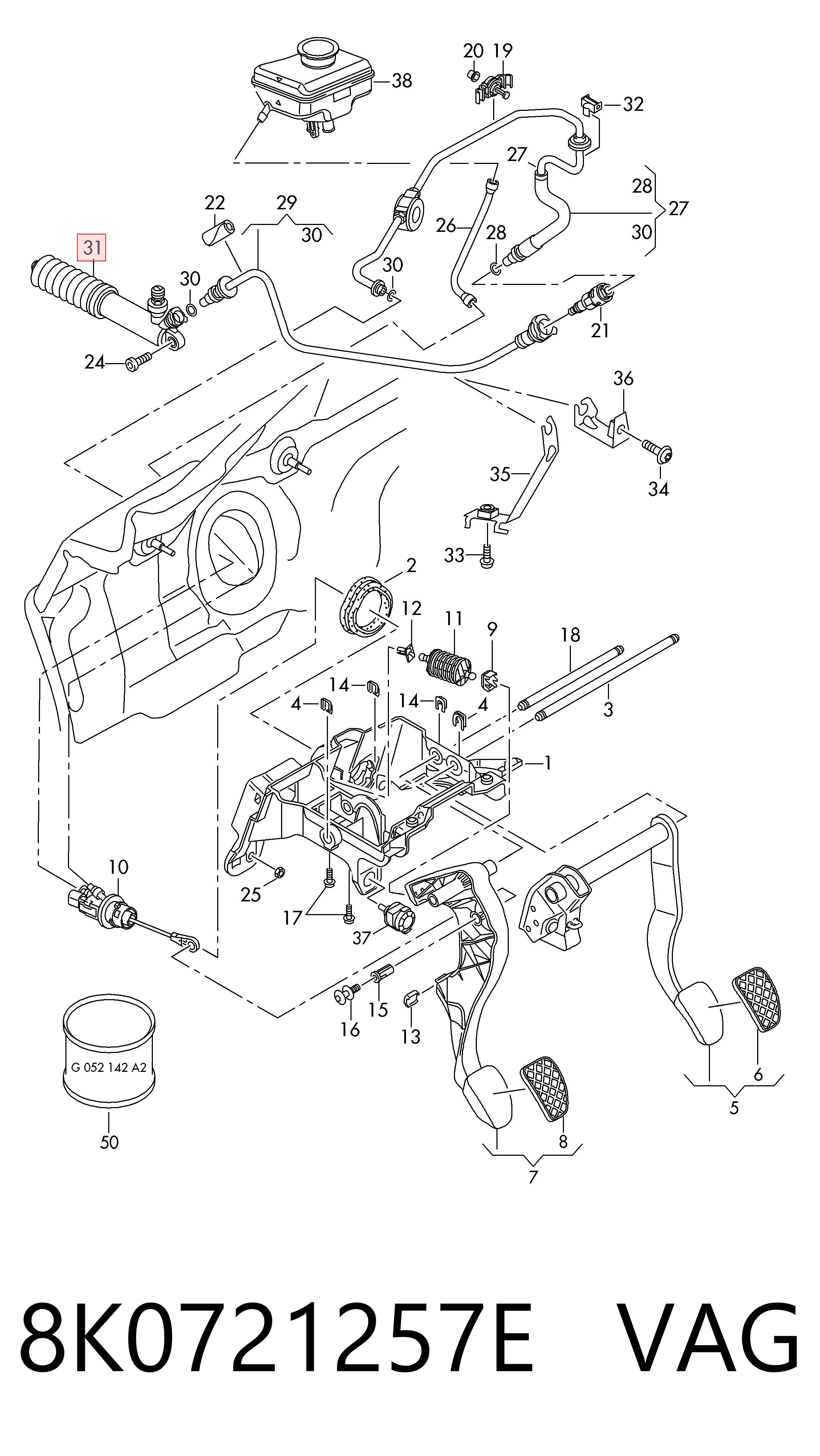  Cylinder roboczy sprzęgła Audi A4 