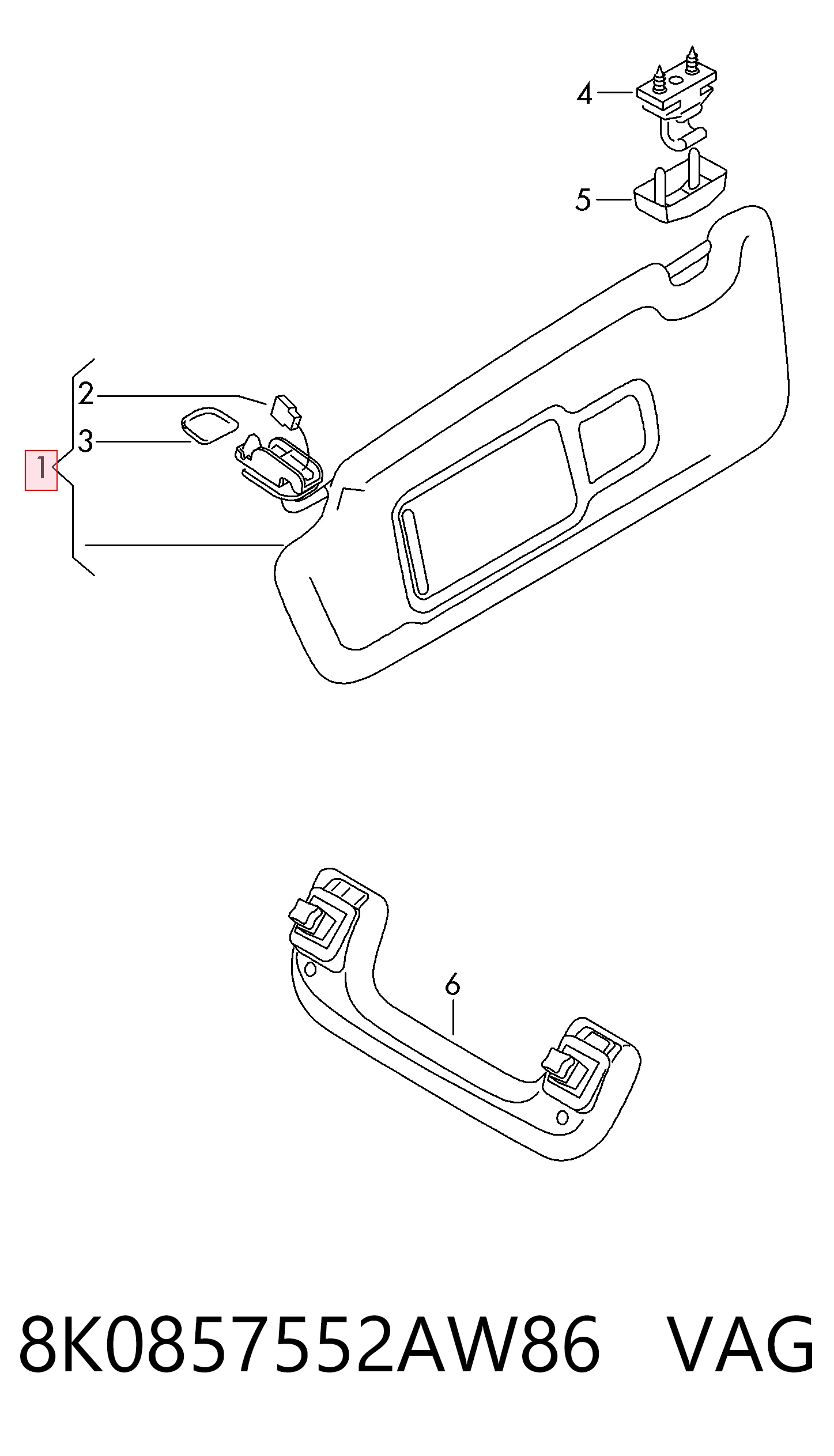 Osłona przeciwsłoneczna Audi A5 Sportback hatchback (8TA) (2009 - 2017) cena, od 79,05 USD