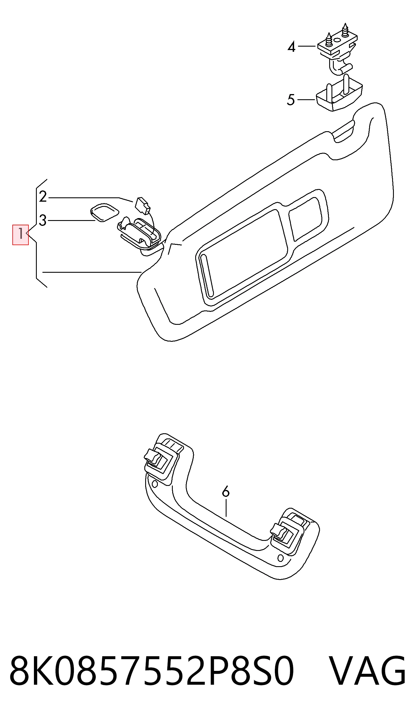  Osłona przeciwsłoneczna Audi A5 