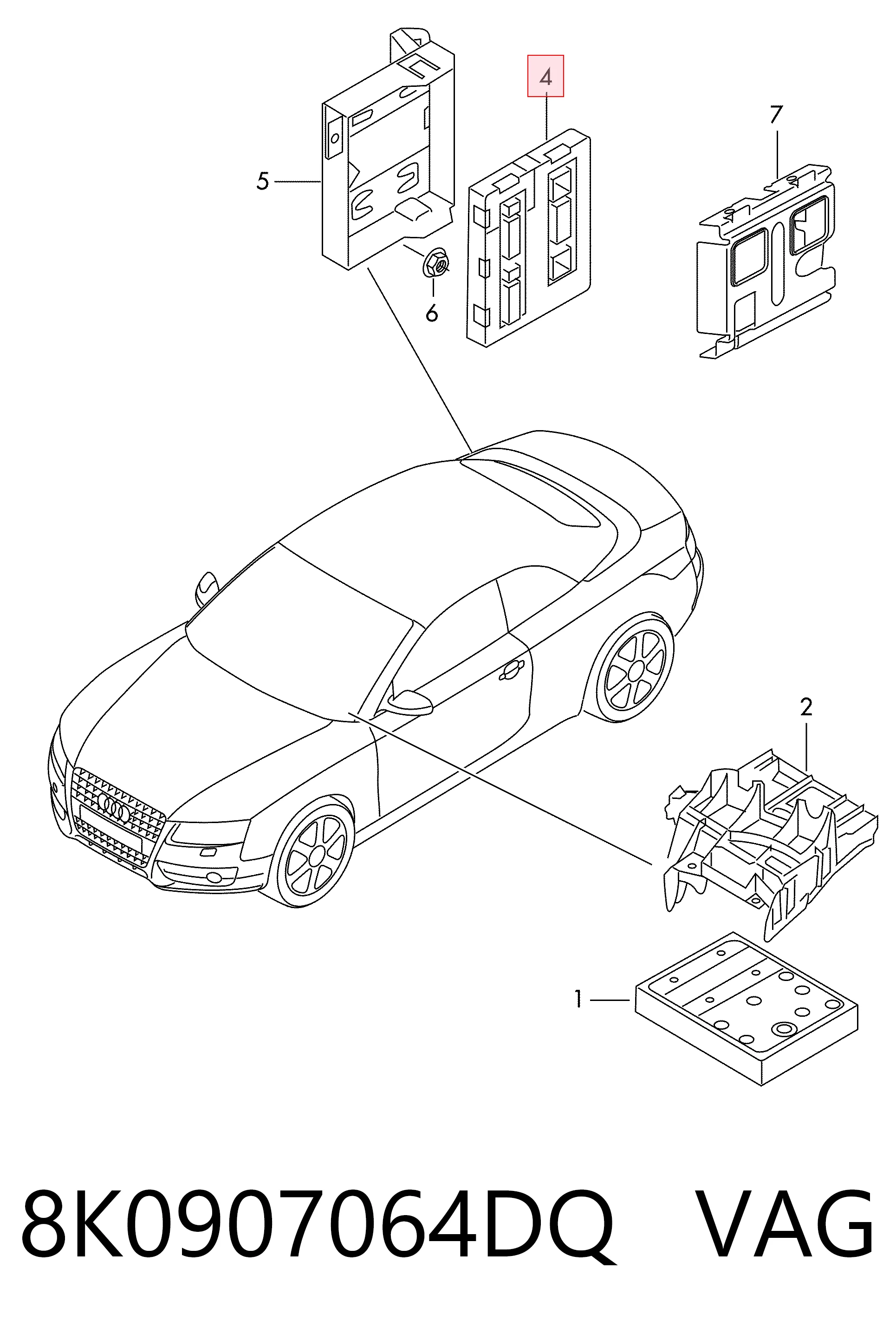 Do koszyka Blok komfortu Audi A5 Sportback 8TA