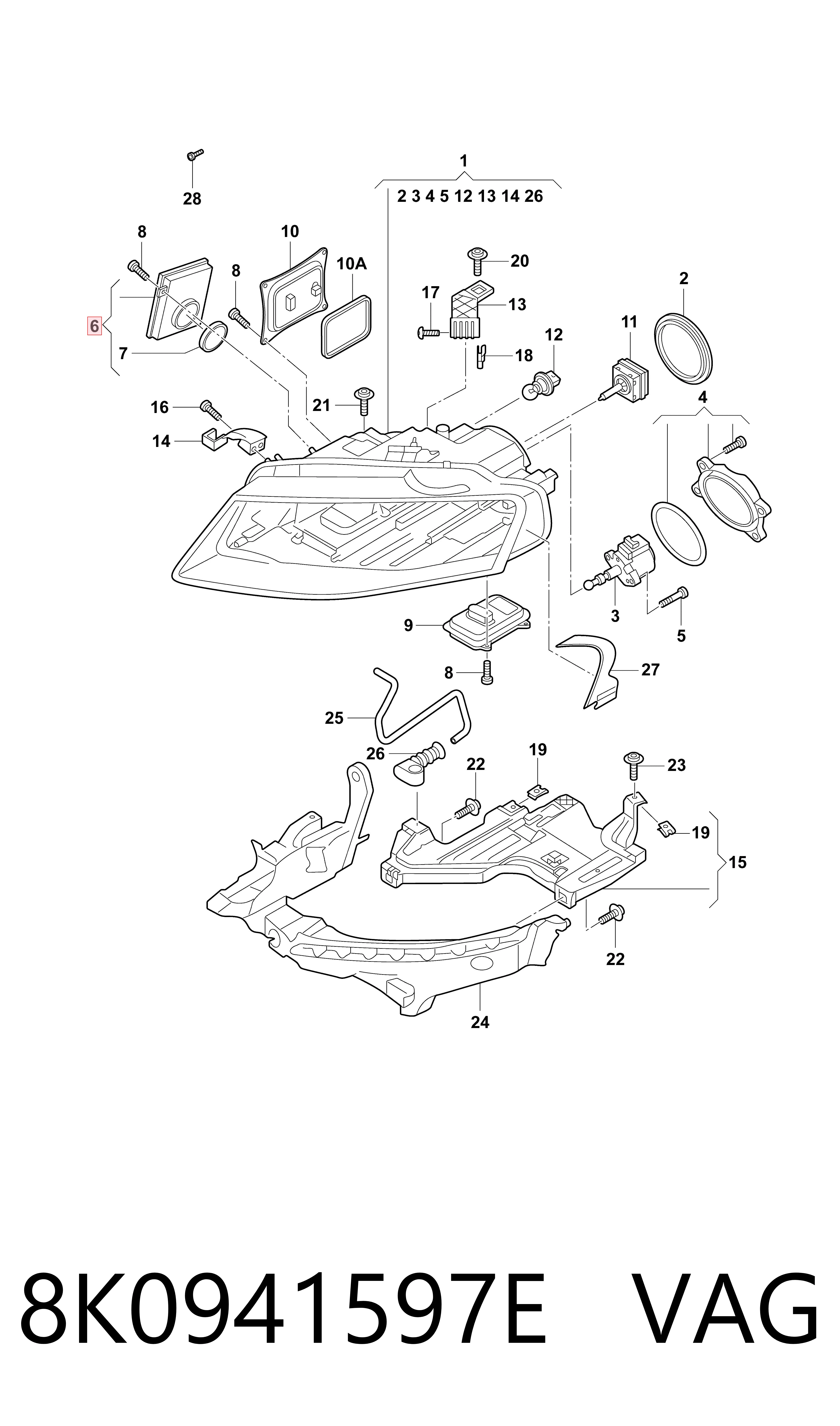 Ksenon, sterownik VAG 8K0941597E cena, od 69,18 USD