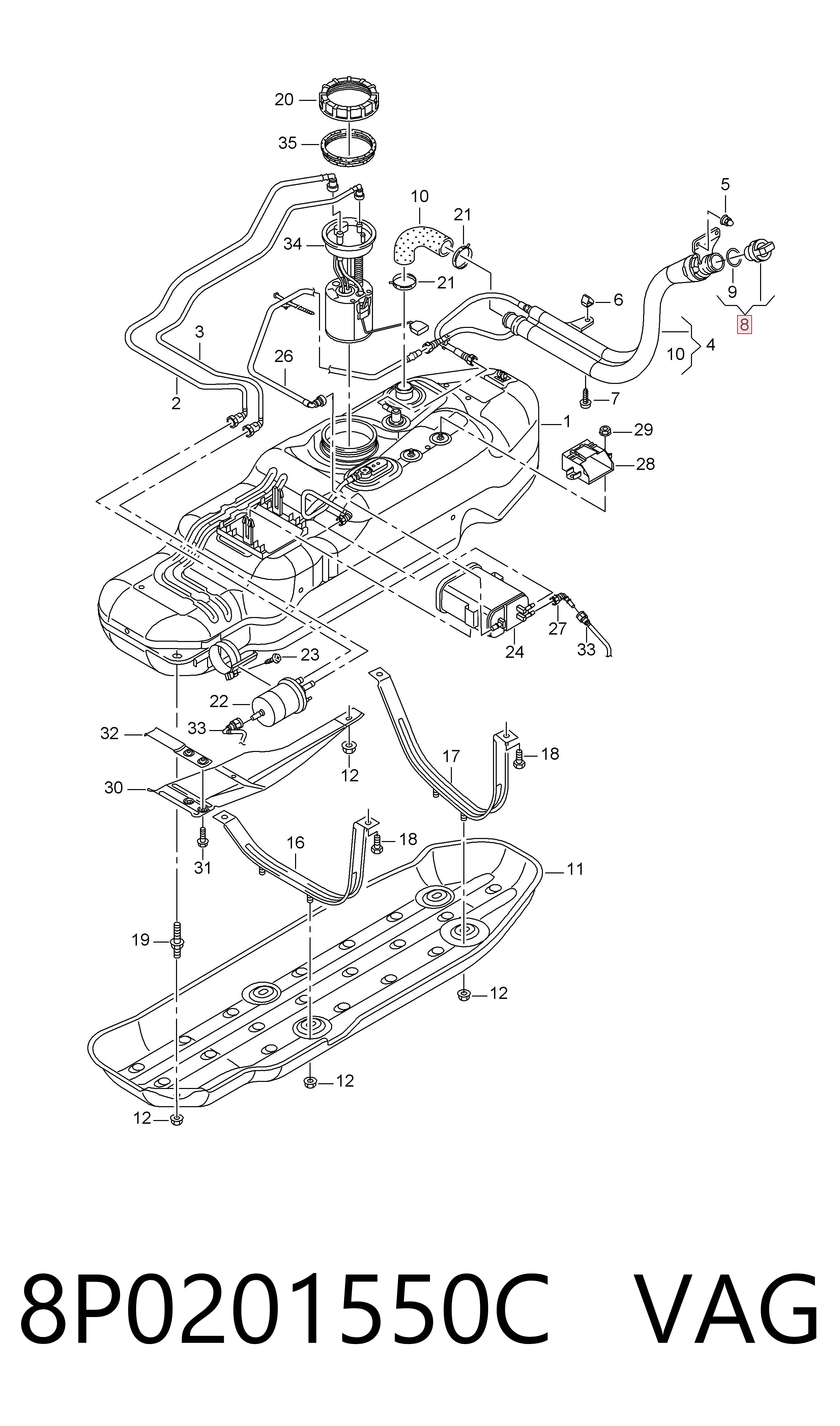 8P0201550C VAG