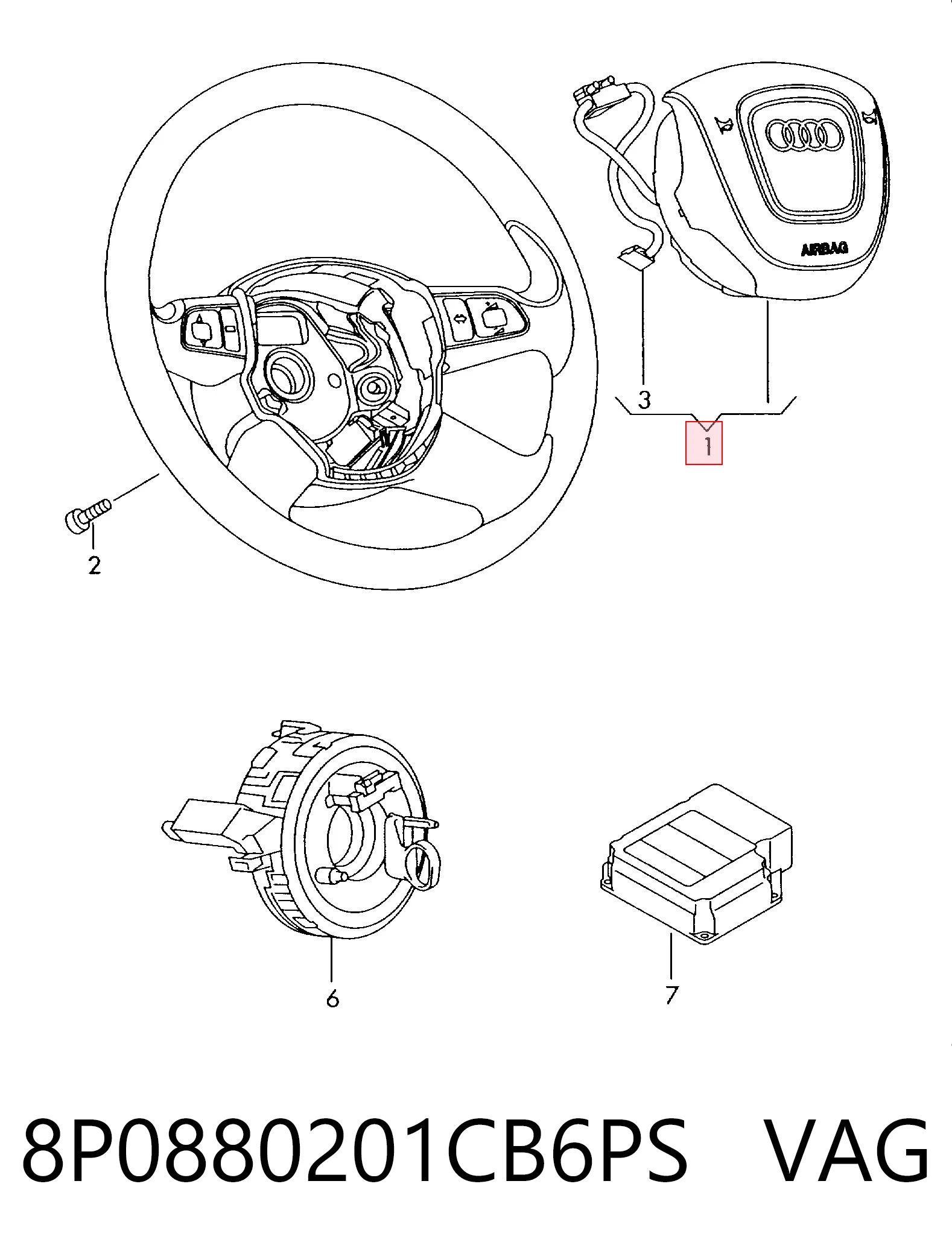 8P0880201CB6PS VAG
