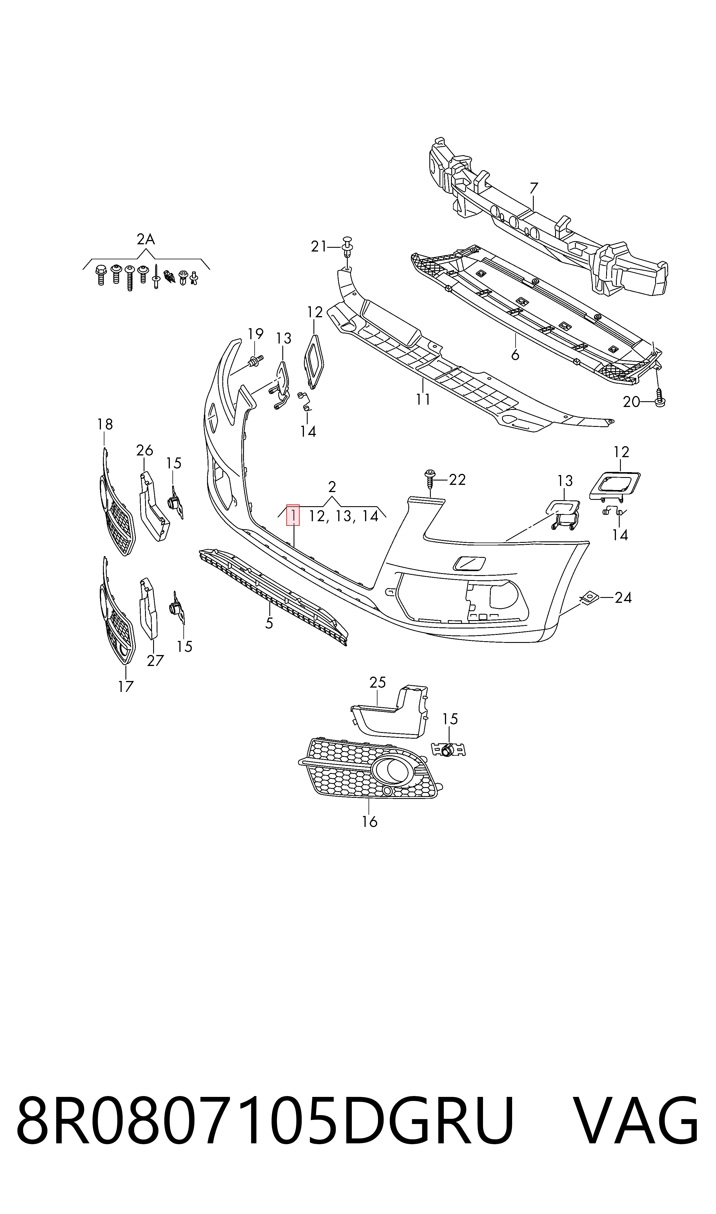 8R0807105DGRU VAG