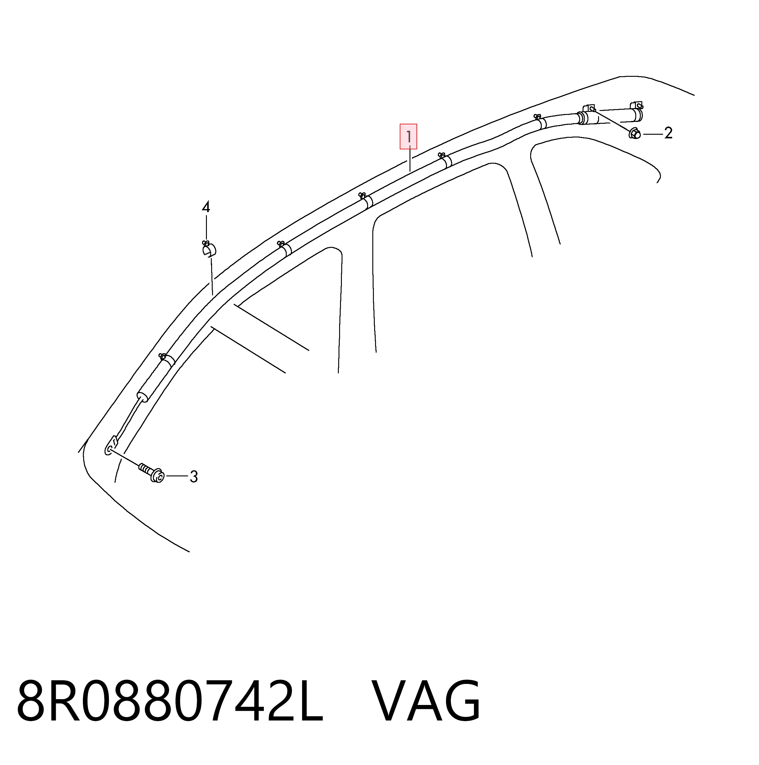 Poduszka powietrzna (AIRBAG) kurtyna boczna prawa VAG 8R0880742L cena, od 224,74 USD