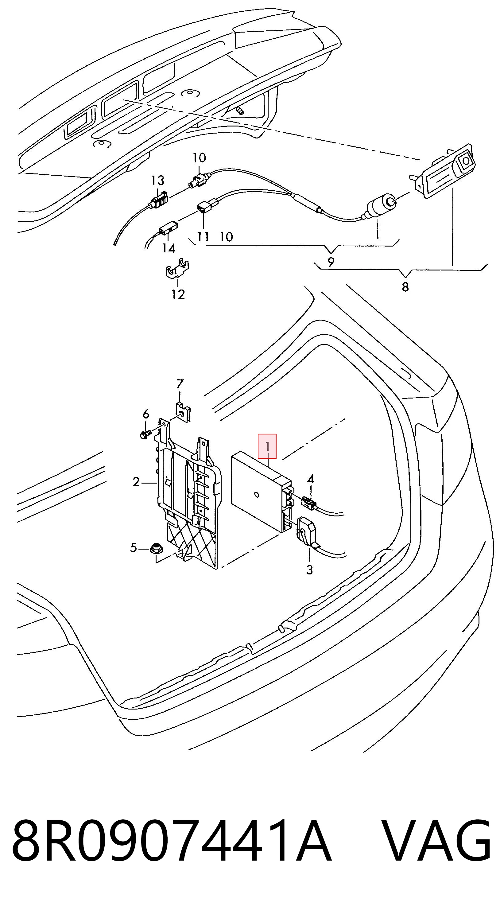8R0907441A VAG Sterownik kamery