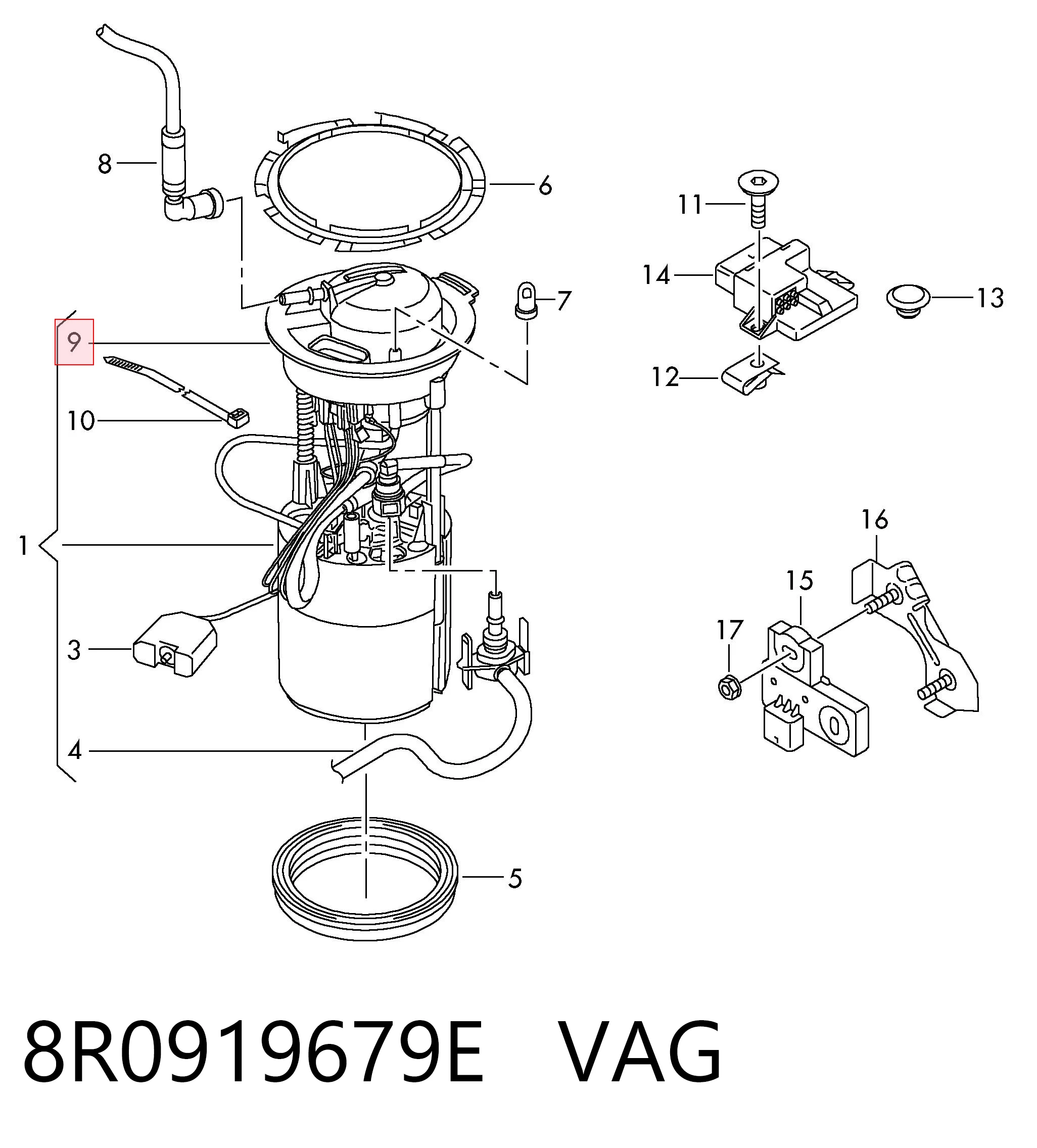 8R0919679E VAG Filtr paliwa