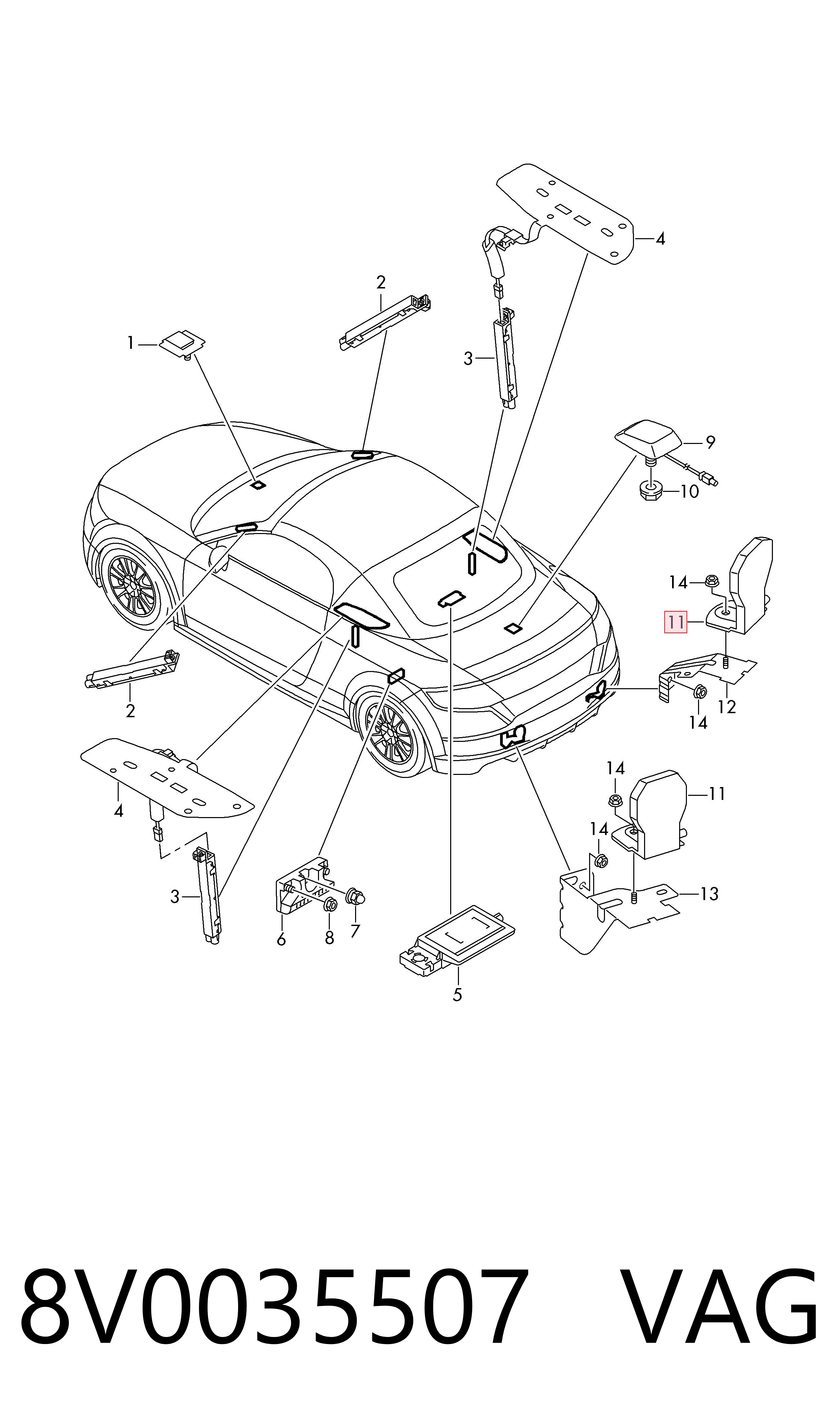 Antena Audi A6 