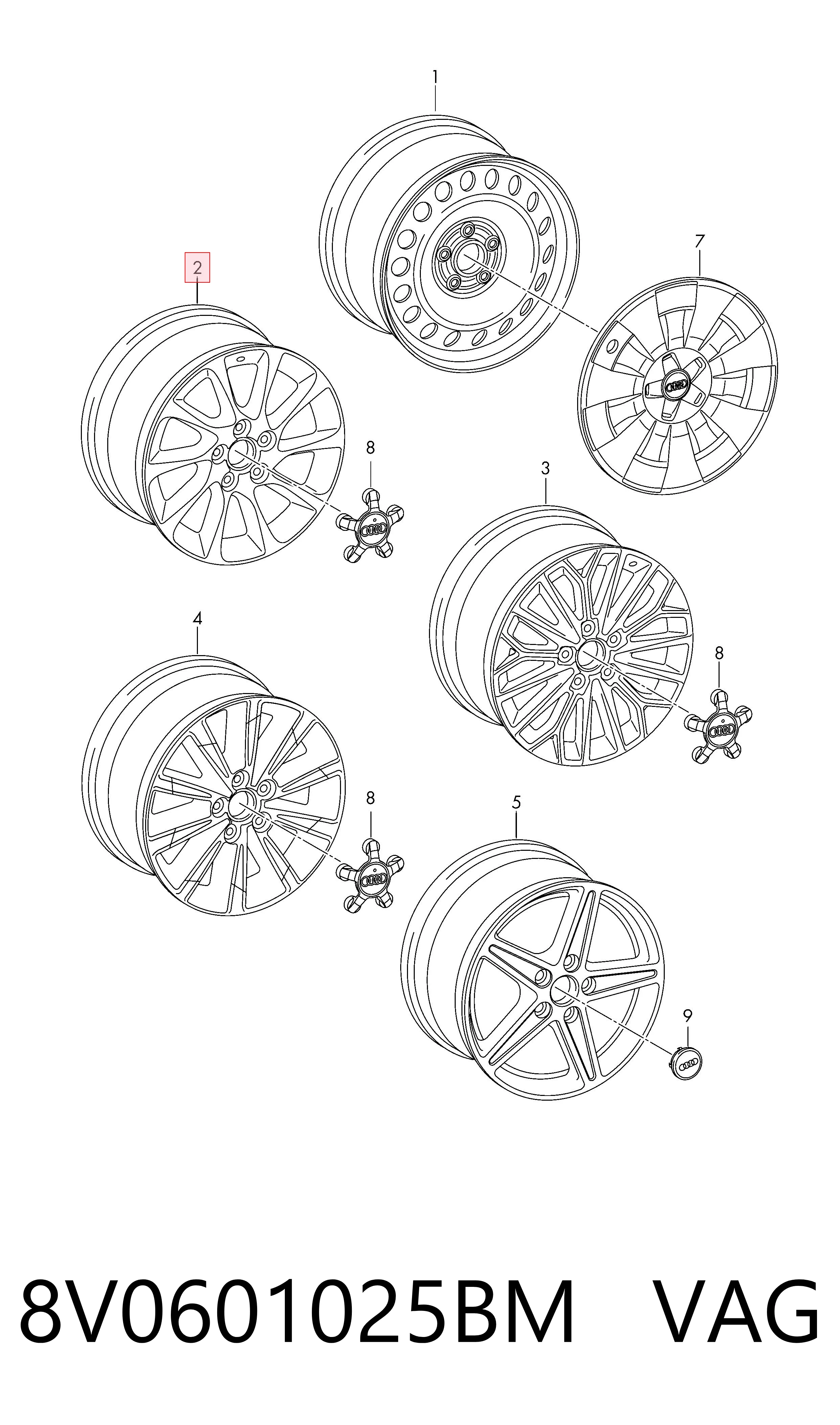 8V0601025BM VAG