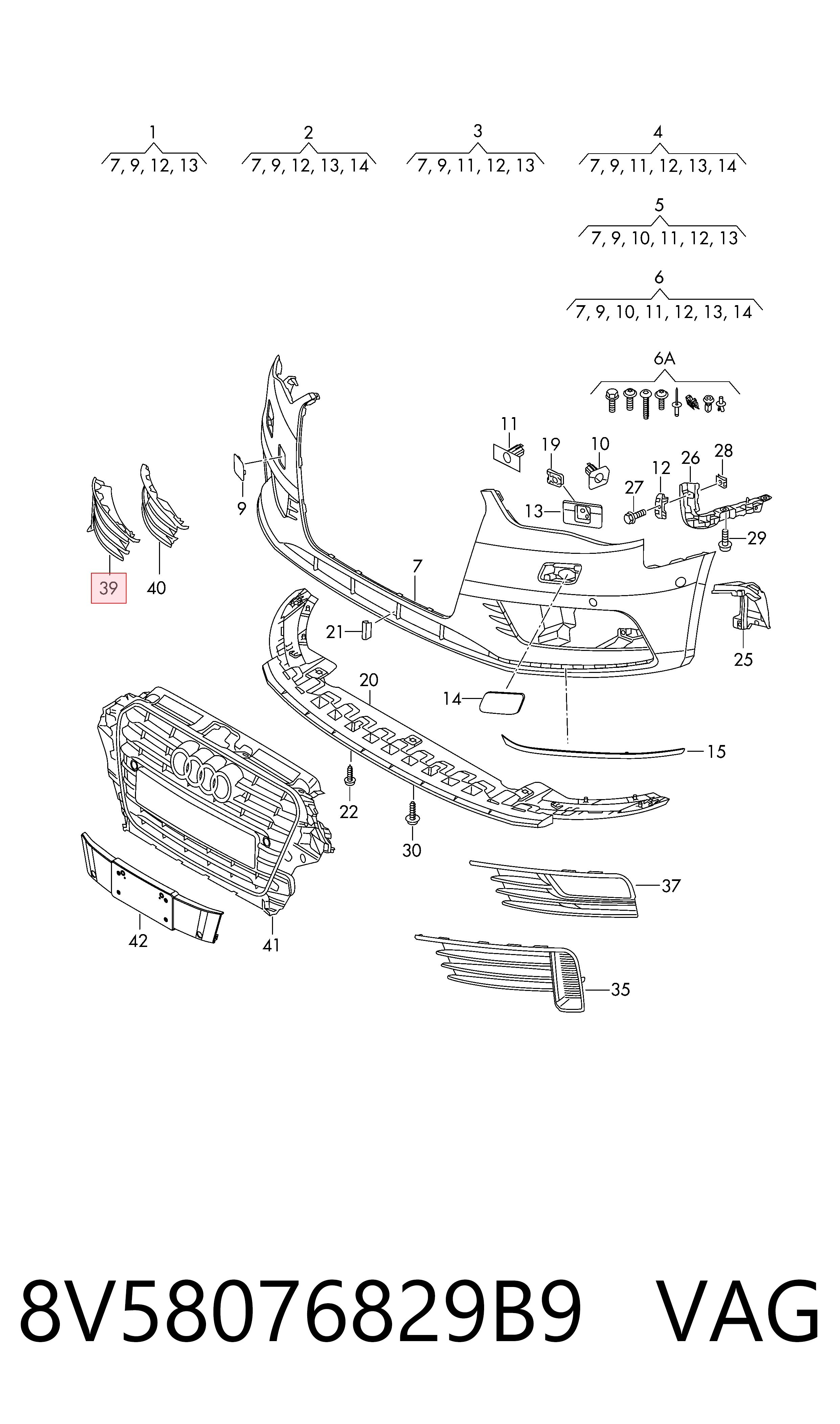 8V58076829B9 VAG