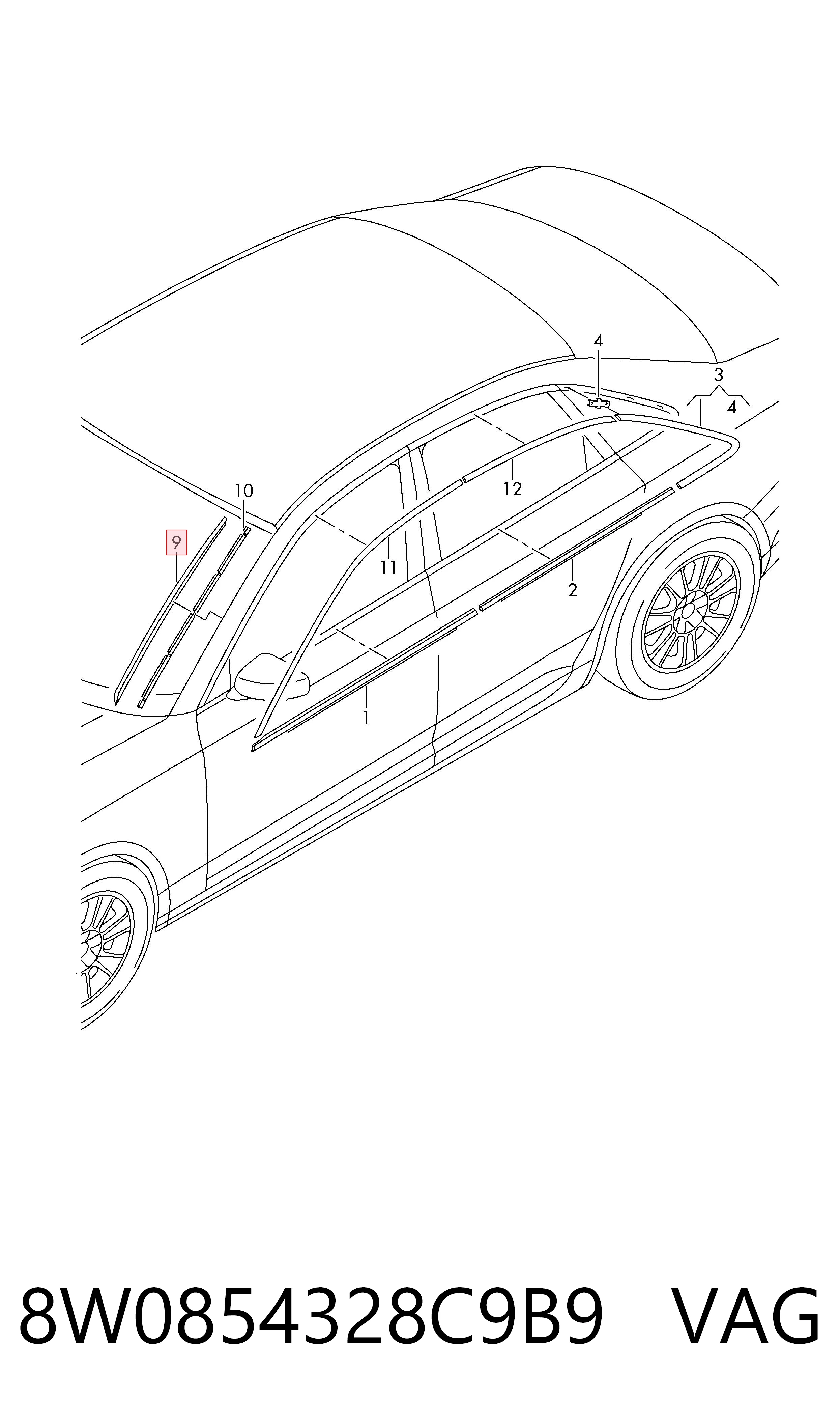 8W0854328C9B9 VAG