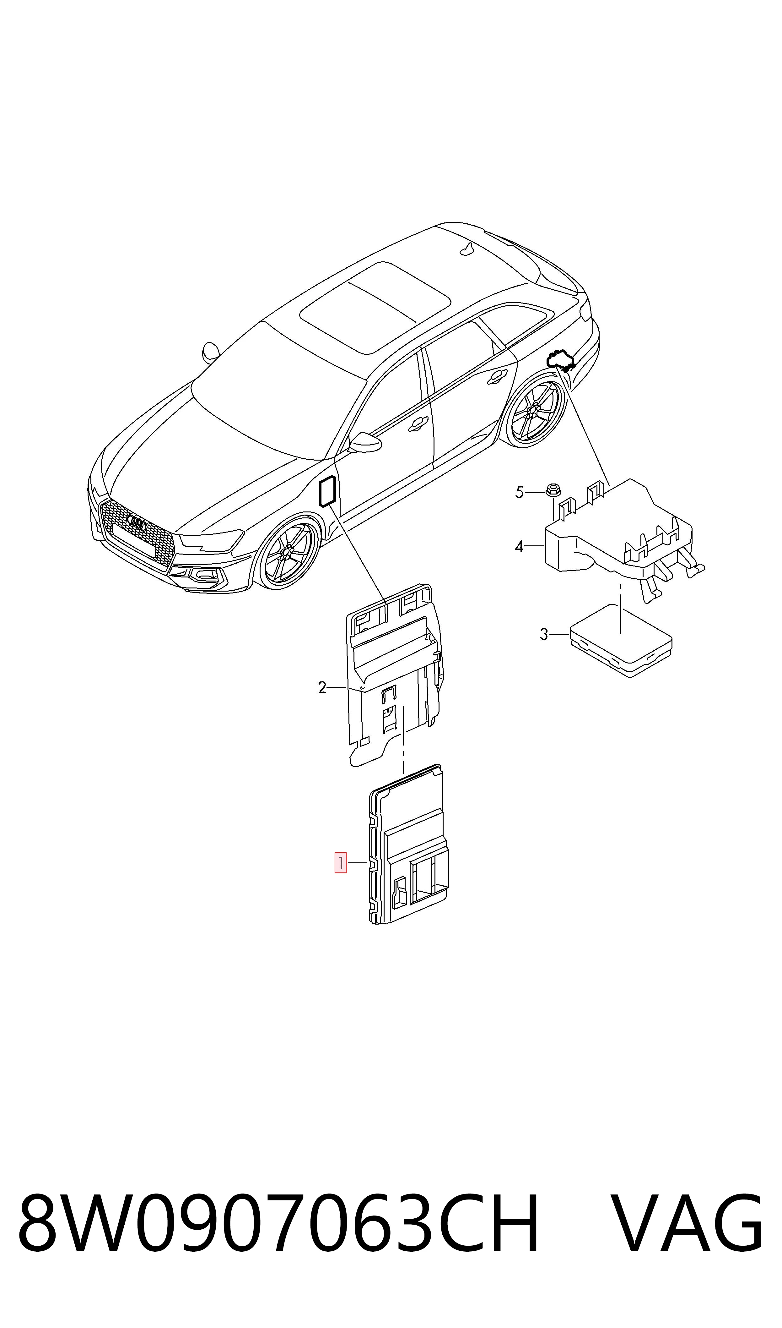Sterownik instalacji elektrycznej wnętrza VAG 8W0907063CH cena, od 213,32 USD