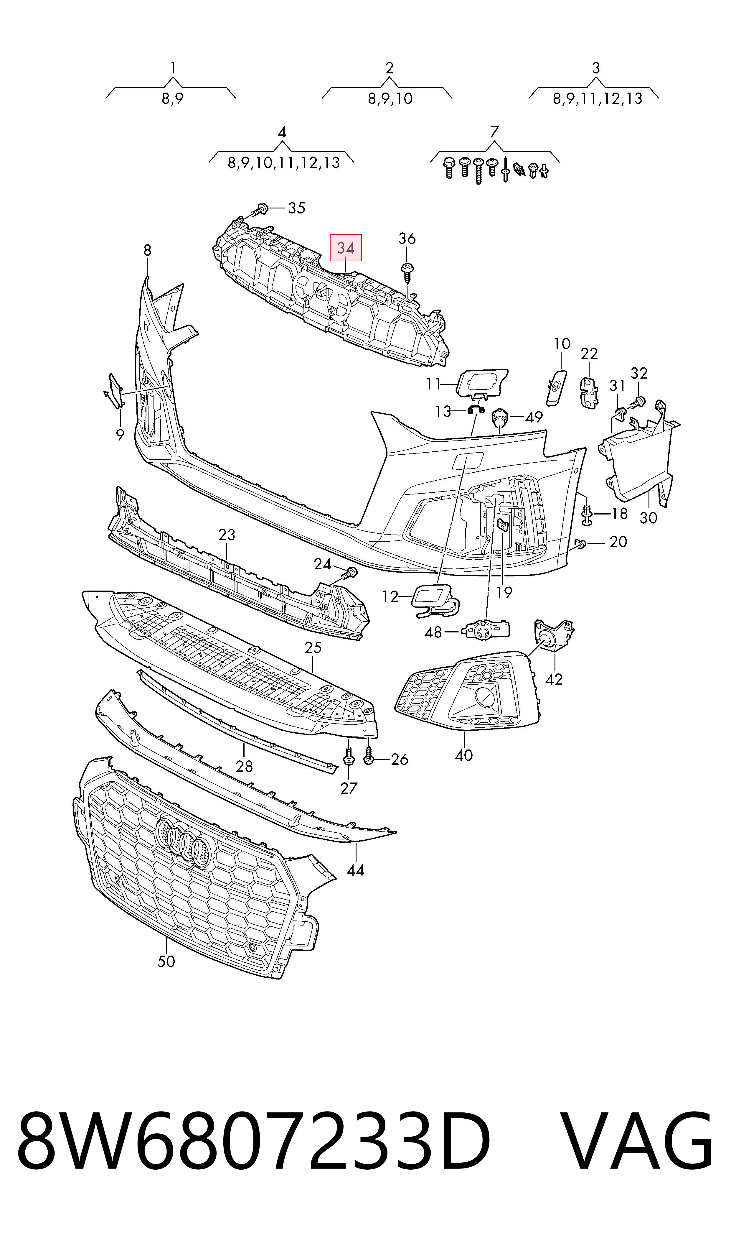 8W6807233D VAG