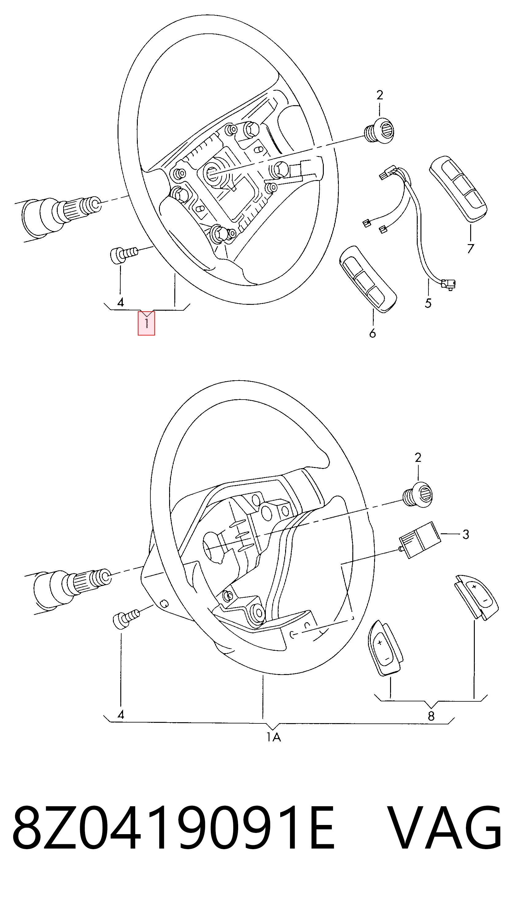 Kierownica do Audi A6 C5 4B2, 4B4