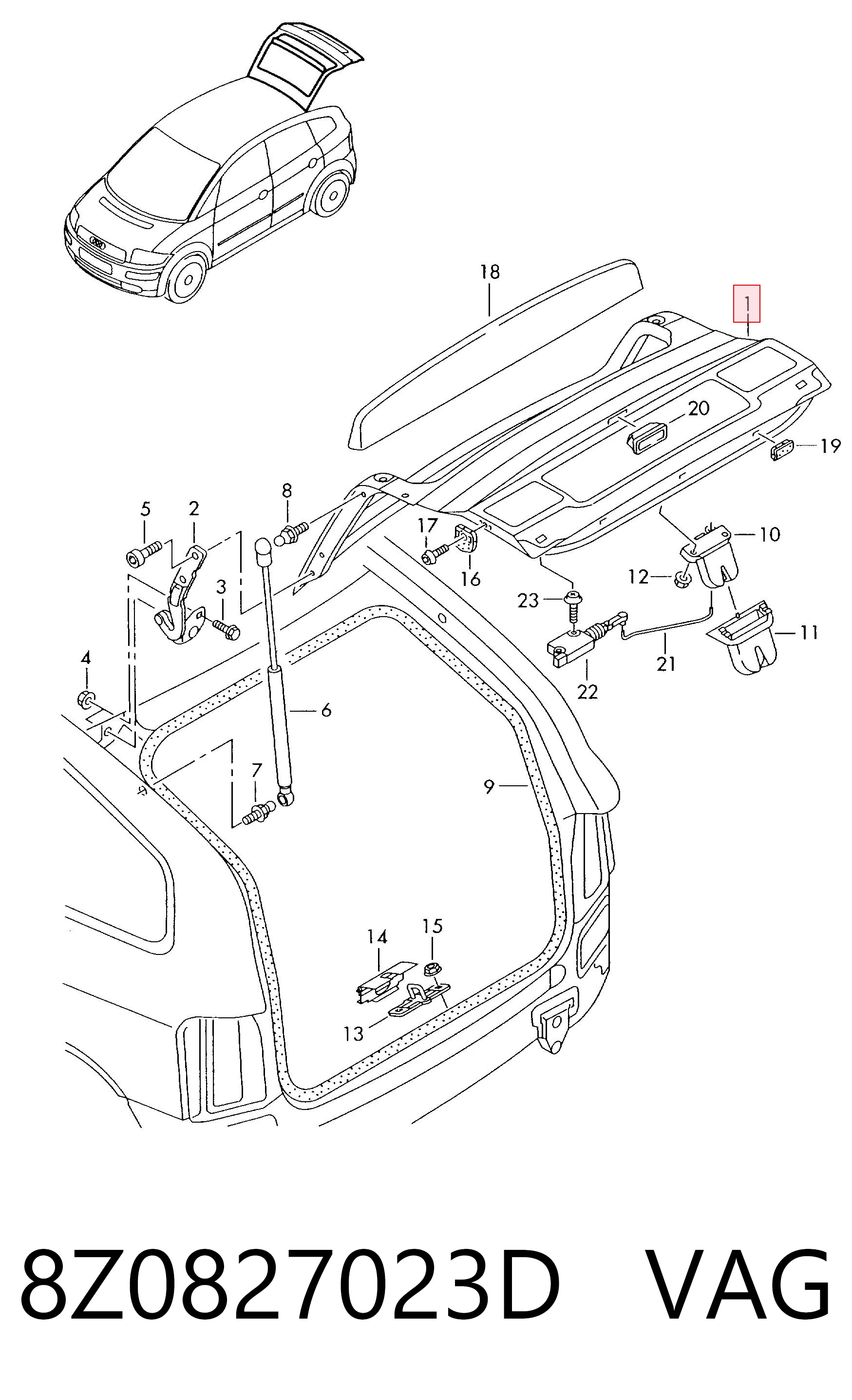 Drzwi tylne (bagażnika 3/5) Audi A2 hatchback (8Z0) (2000 - 2005) cena, od 295,81 USD