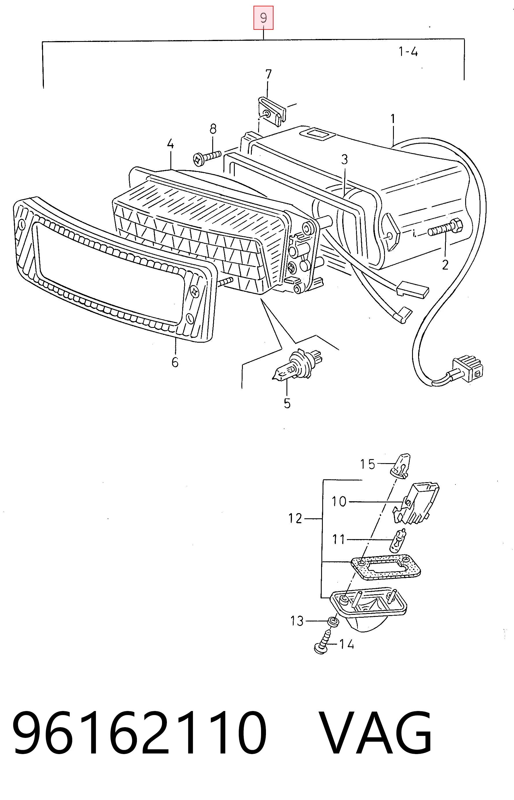 Lampa przeciwmgielna lewa do Seat Toledo I 1L