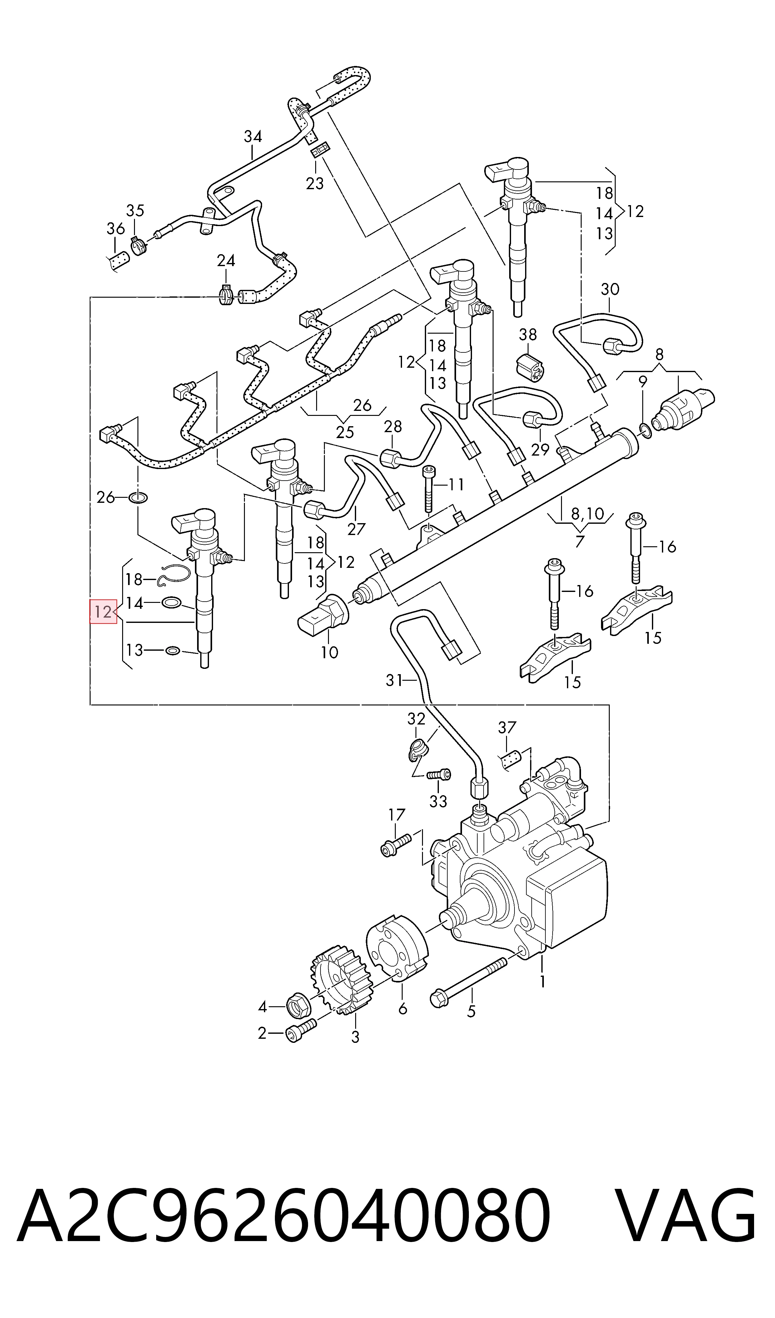 Do koszyka Wtryskiwacz paliwa Skoda Rapid  NH3, NK3, NK6