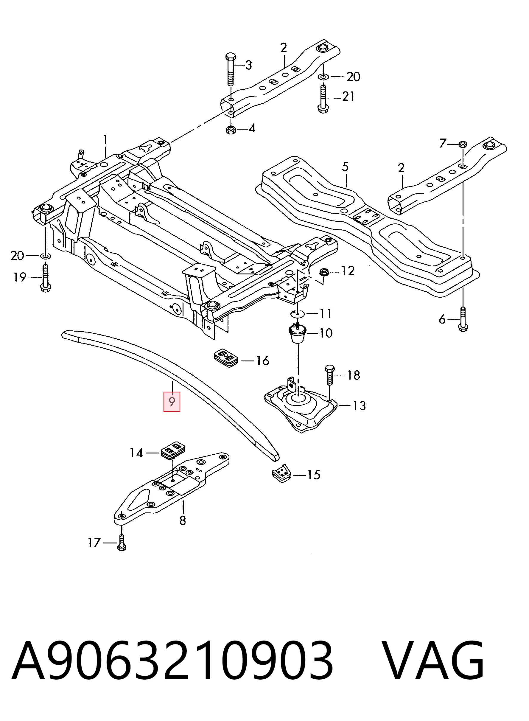 Resor przedni do Volkswagen Crafter 30-35 2E, 2EE, 2EK