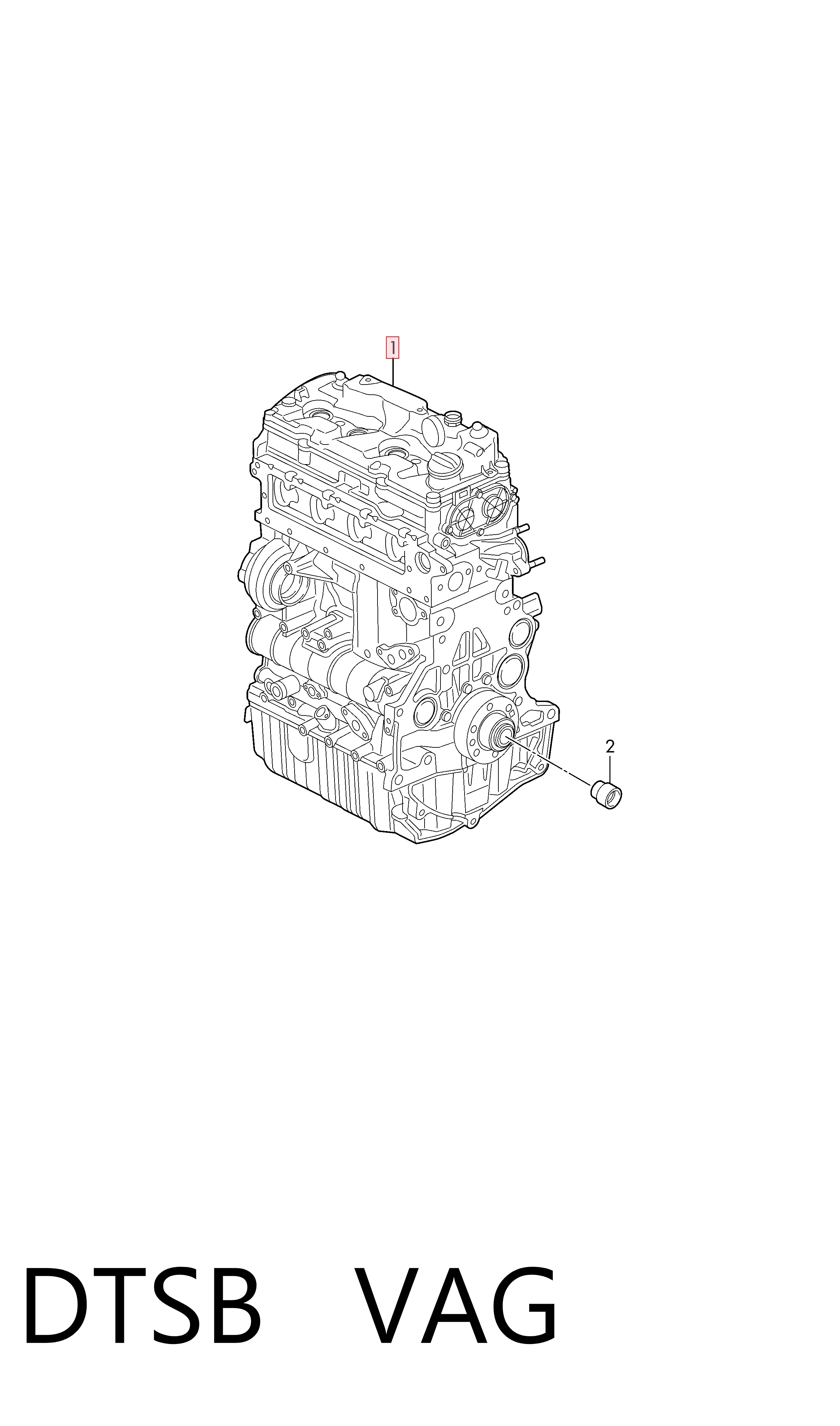 Silnik w komplecie do Volkswagen Tiguan II AD1, AX1, BT1, BT2