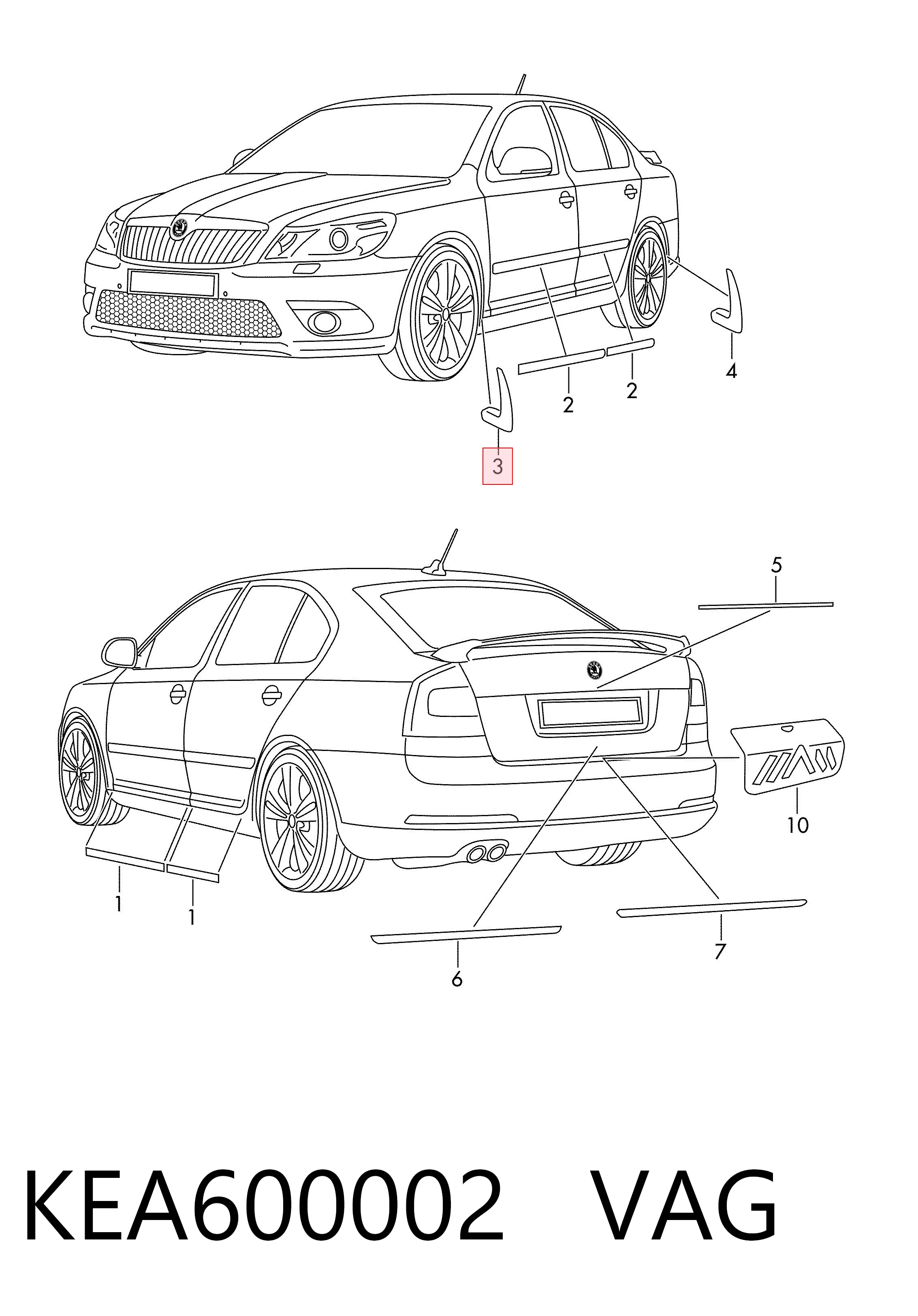 Chlapacze przednie, zestaw do Skoda Octavia II A5 1Z3