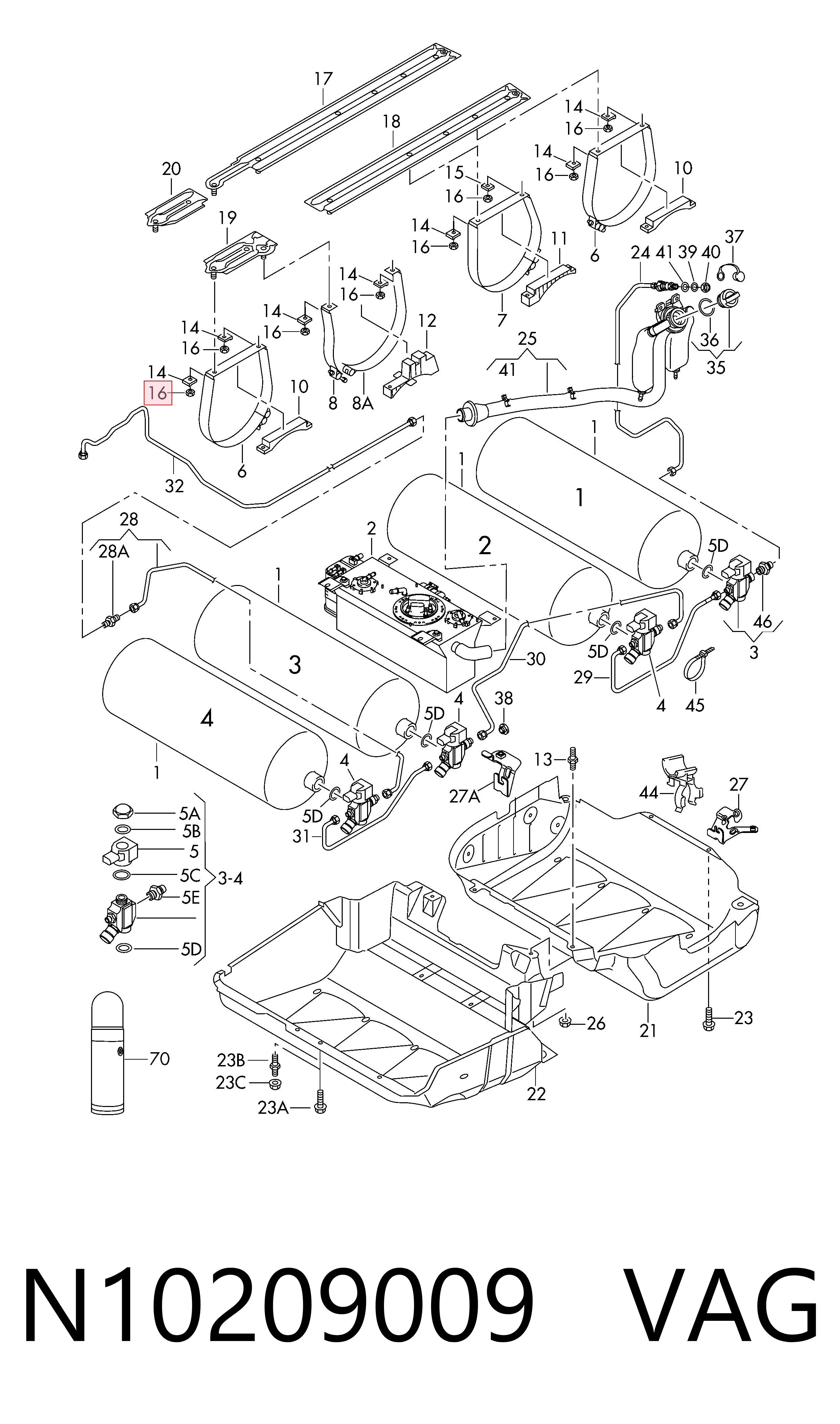 Nakrętka mocowania kolektora wydechowego VAG N10209009 cena, od 1,93 USD