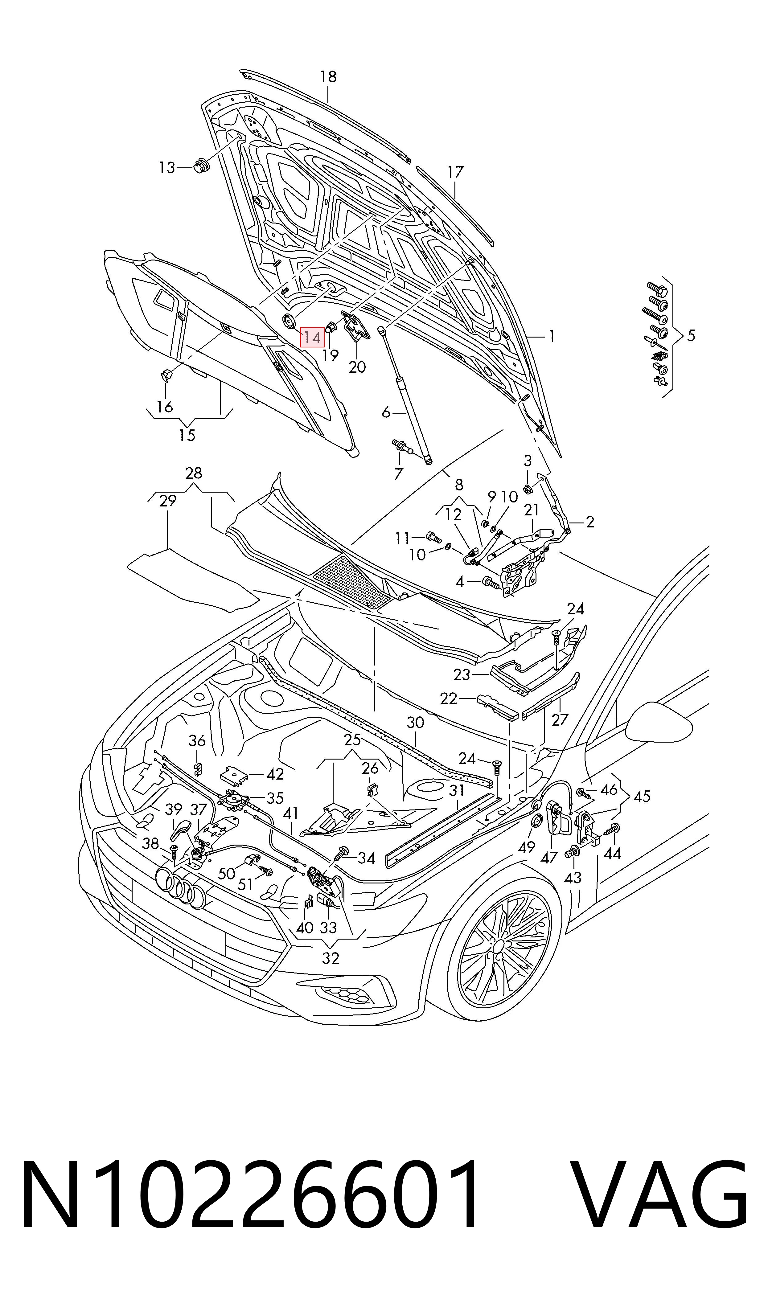 Wkładka dna nadwozia do Volkswagen Golf VI 5K1