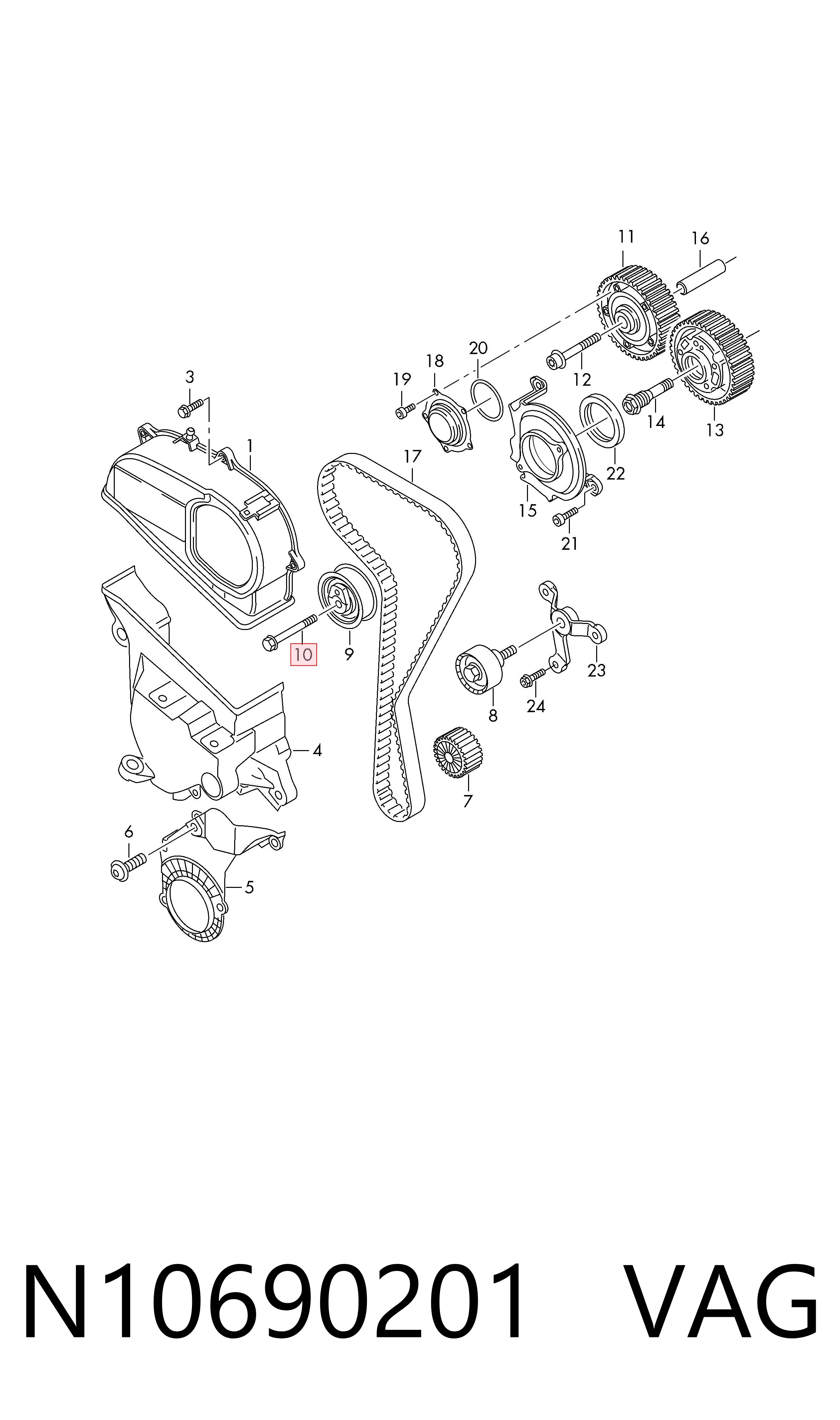 Rolka napinacza paska rozrządu VAG N10690201 cena, od 29,19 USD
