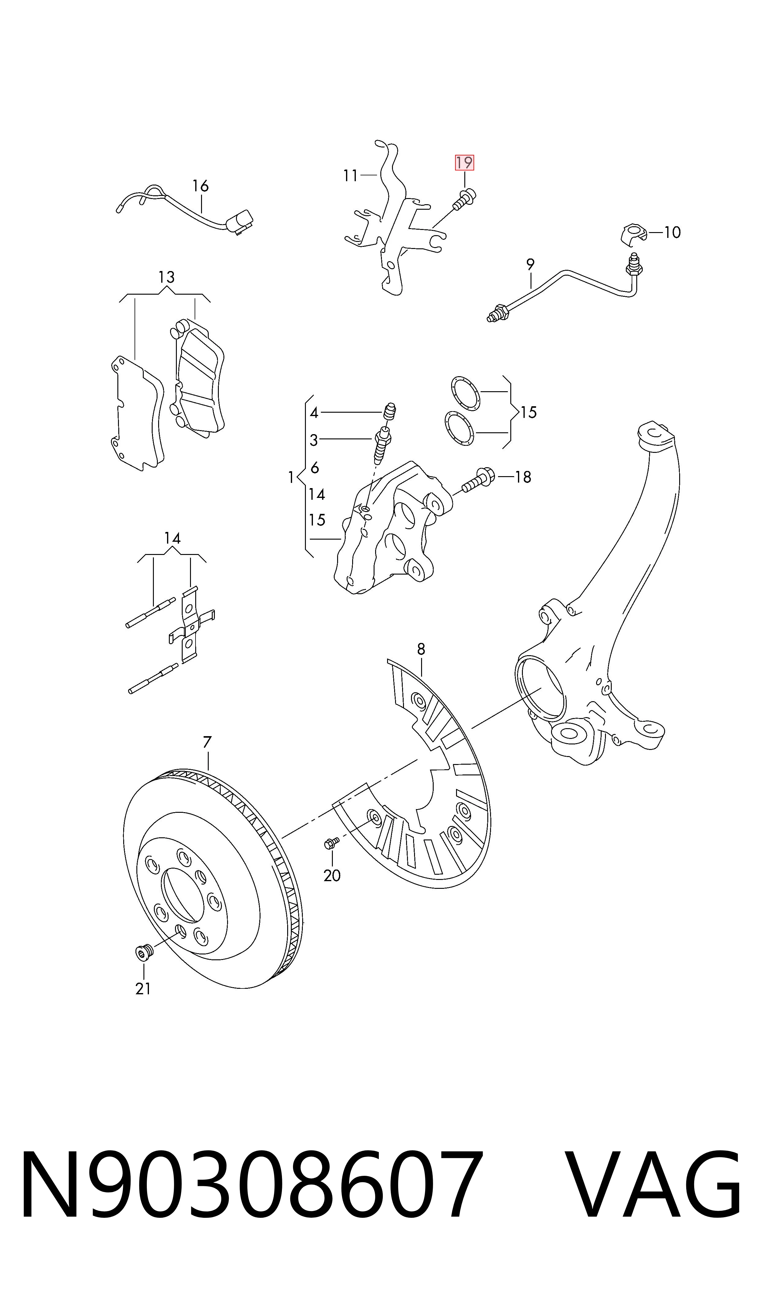 Śruba VAG N90308607 cena, od 2,37 USD