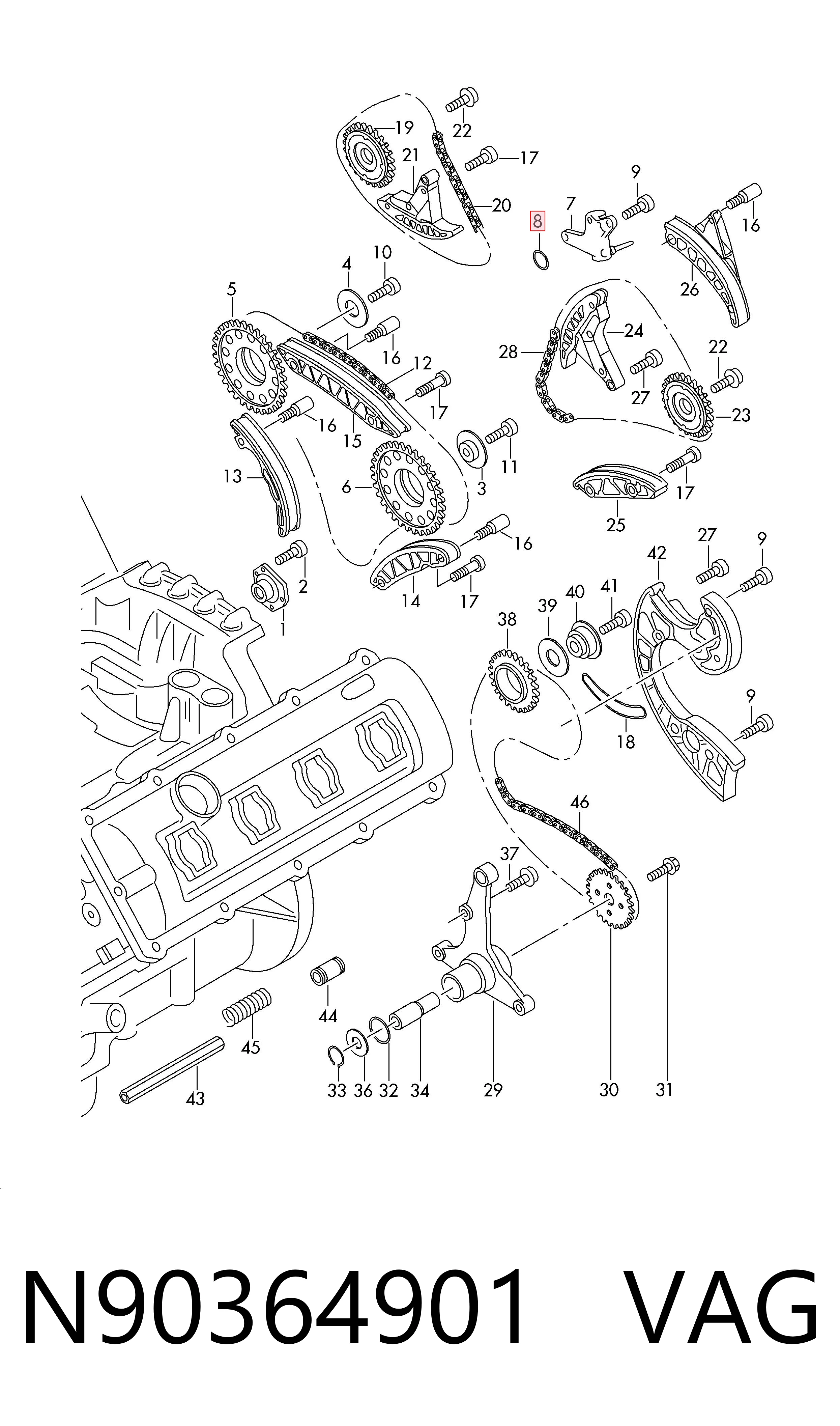  VAG N90364901 cena, od 3,92 USD