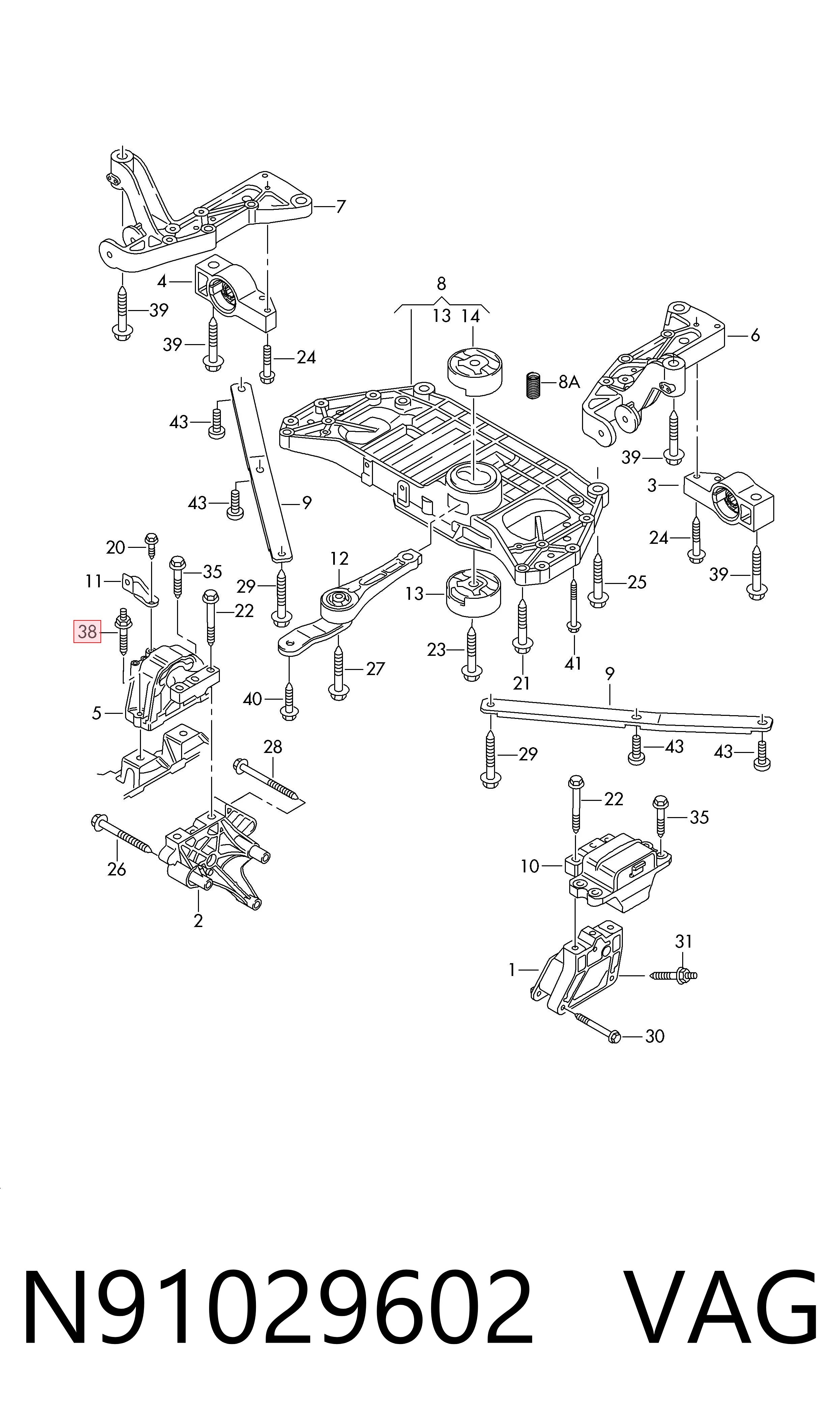 Śruba VAG N91029602 cena, od 4,45 USD
