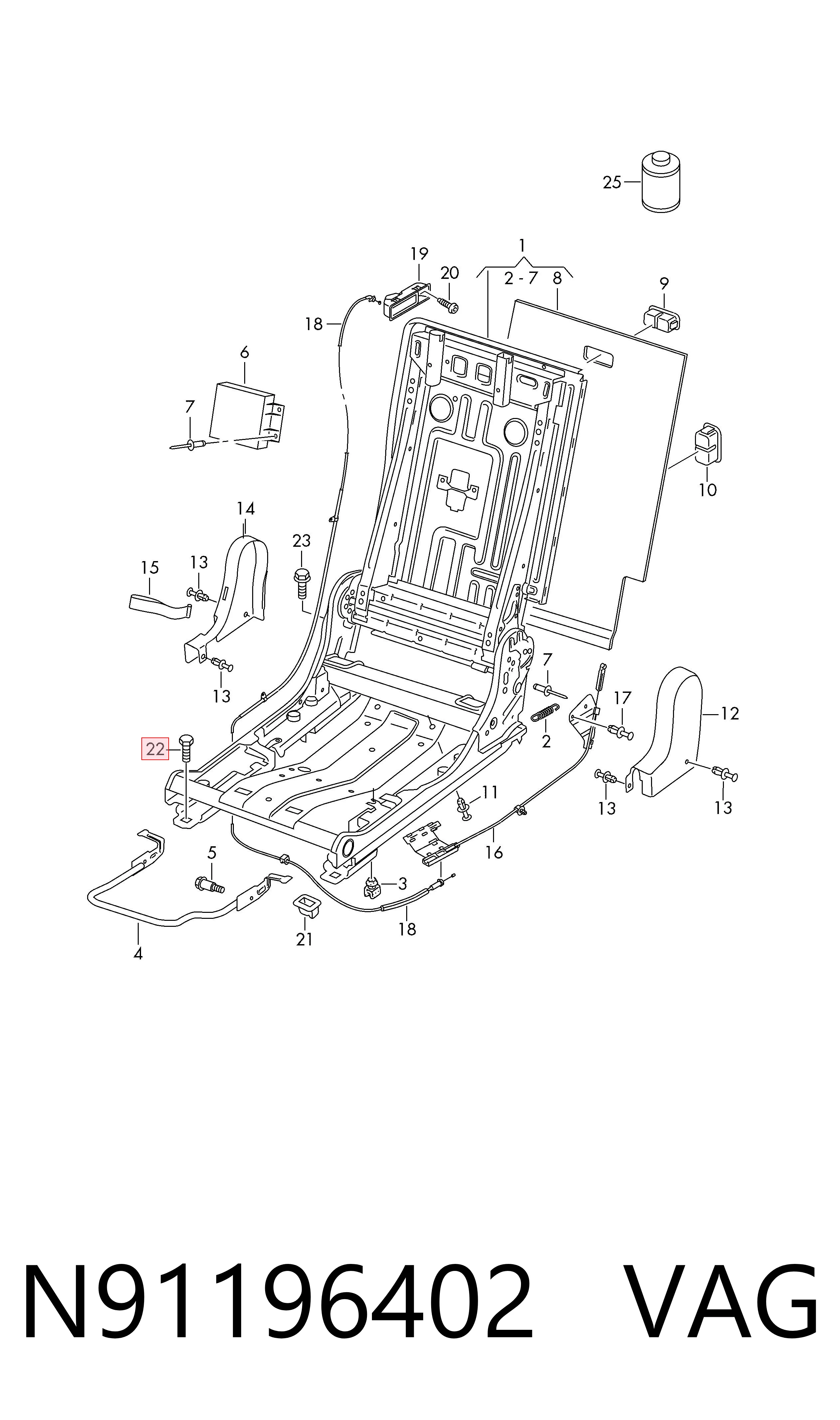  VAG N91196402 cena, od 7,26 USD