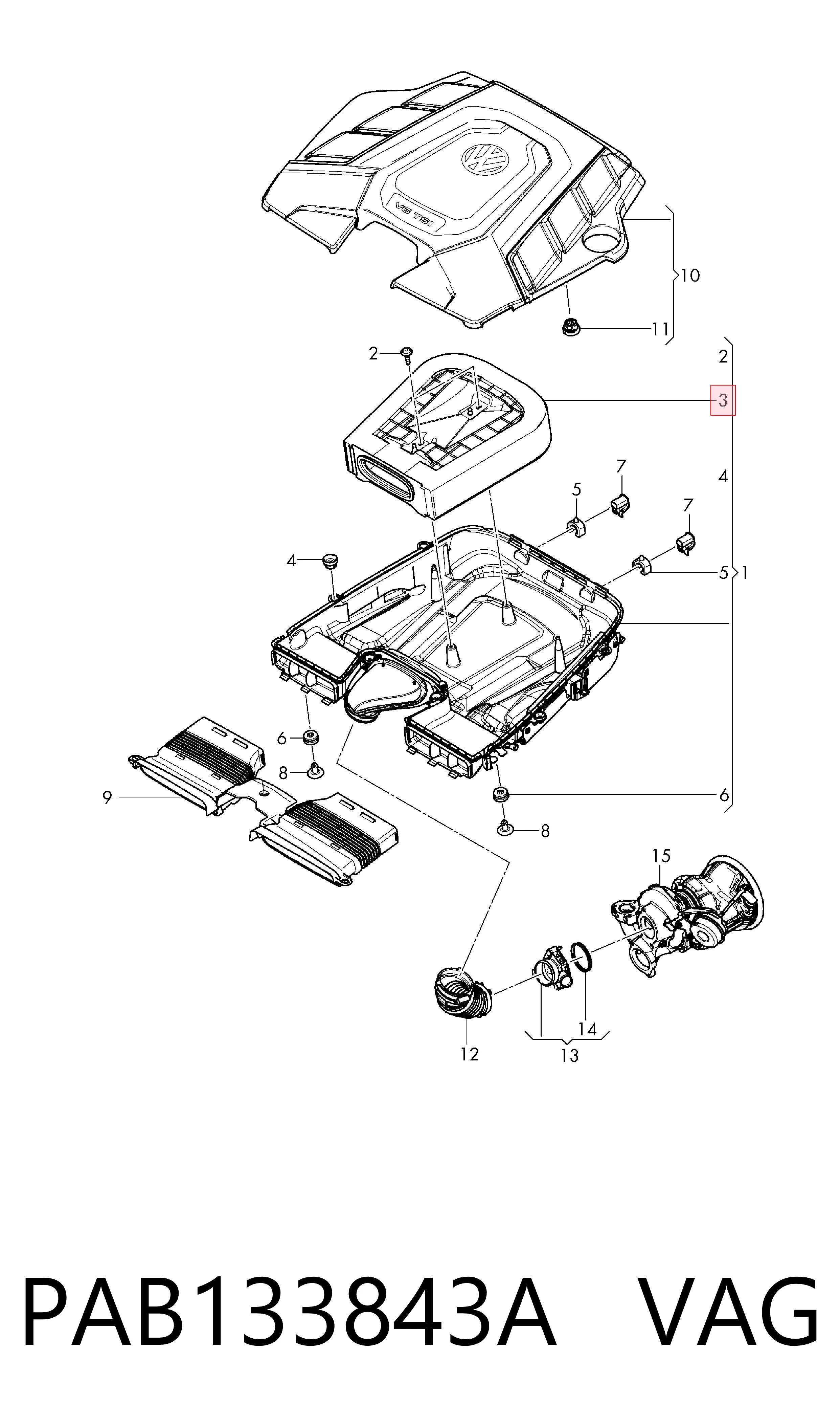 Filtr powietrza VAG PAB133843A