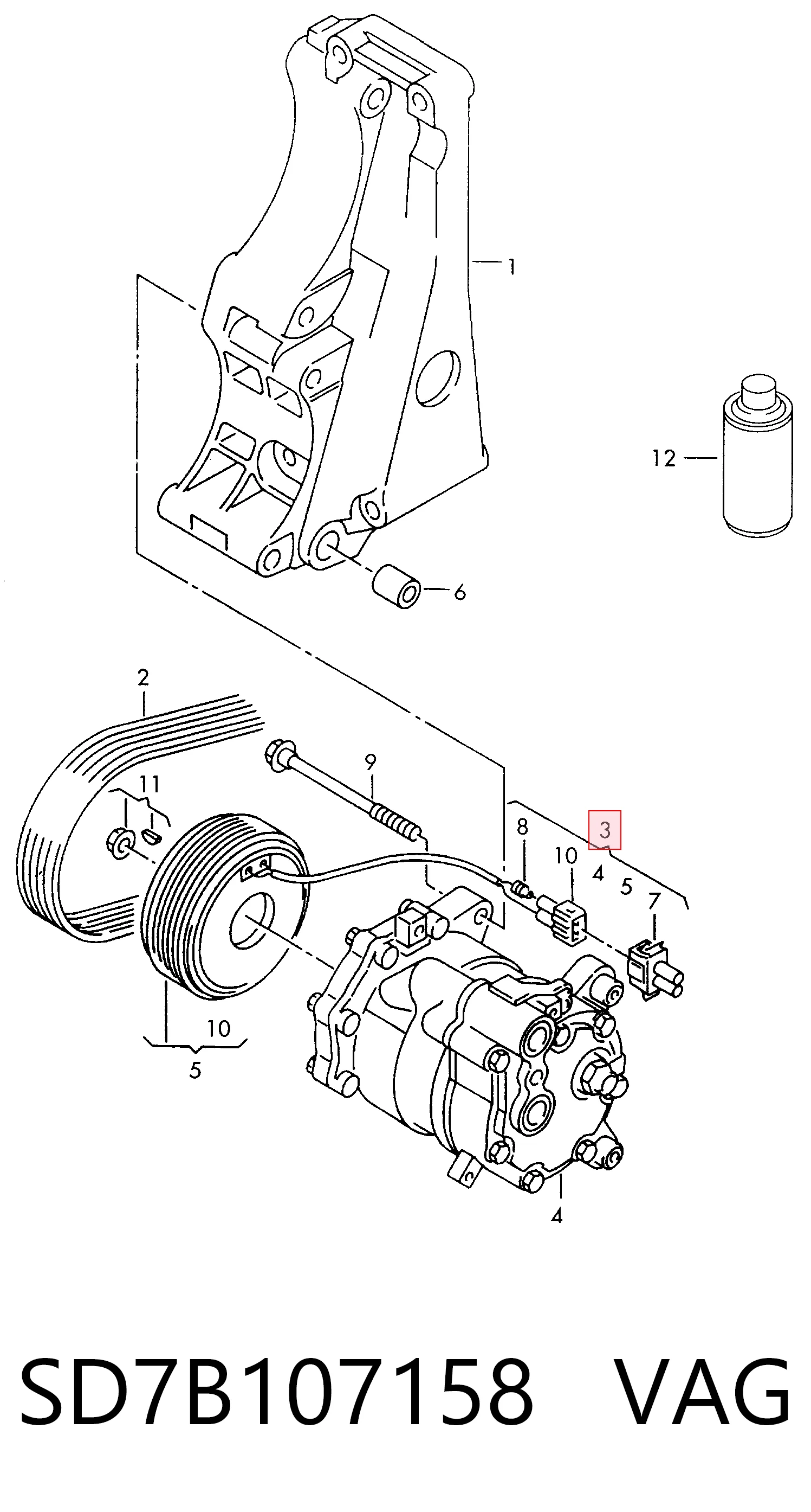 Sprężarka klimatyzacji Skoda Felicia I hatchback (791, 6U1) (1994 - 1997) cena, od 66,72 USD