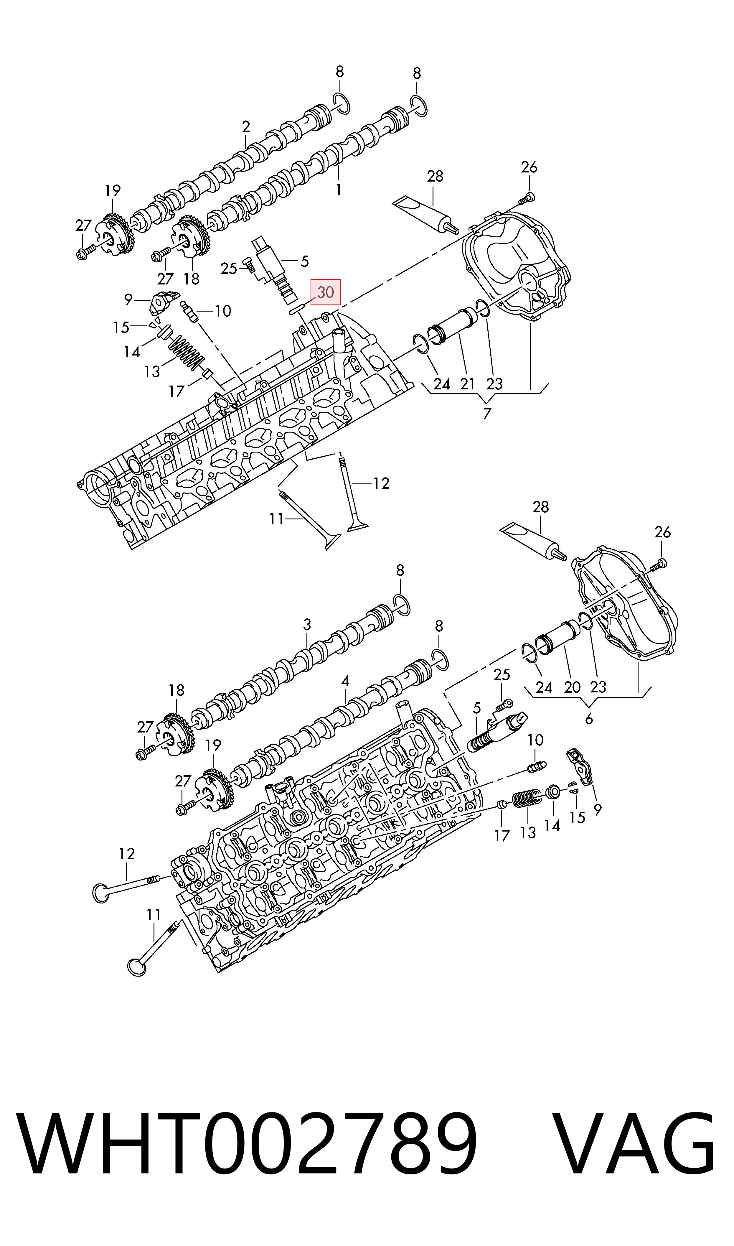 WHT002789 VAG Uszczelka regulatora faz rozrządu